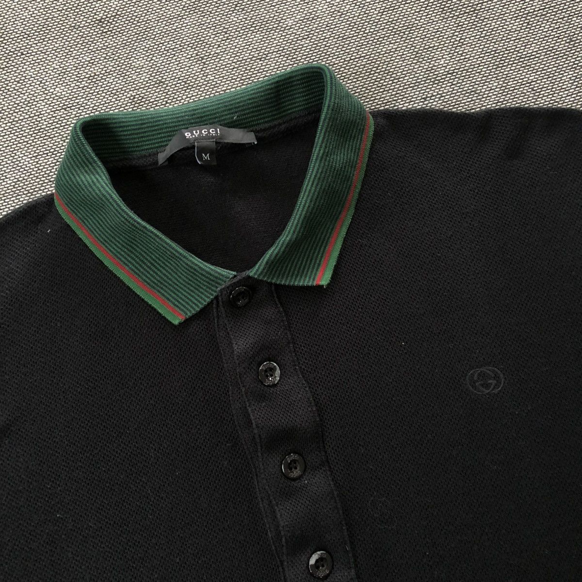 Gucci GUCCI Logo GG Embroidery Stripe Polo Shirt Size M / US 6-8 / IT 42-44 - 4 Thumbnail