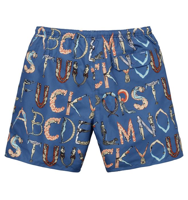 Supreme Supreme Alphabet Water Short Navy XL