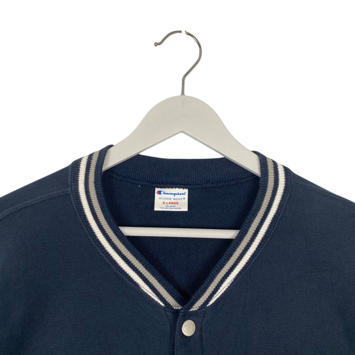 Other Vintage Champion Embroidered Logo Full Button Navy Blue Size US XL / EU 56 / 4 - 4 Thumbnail