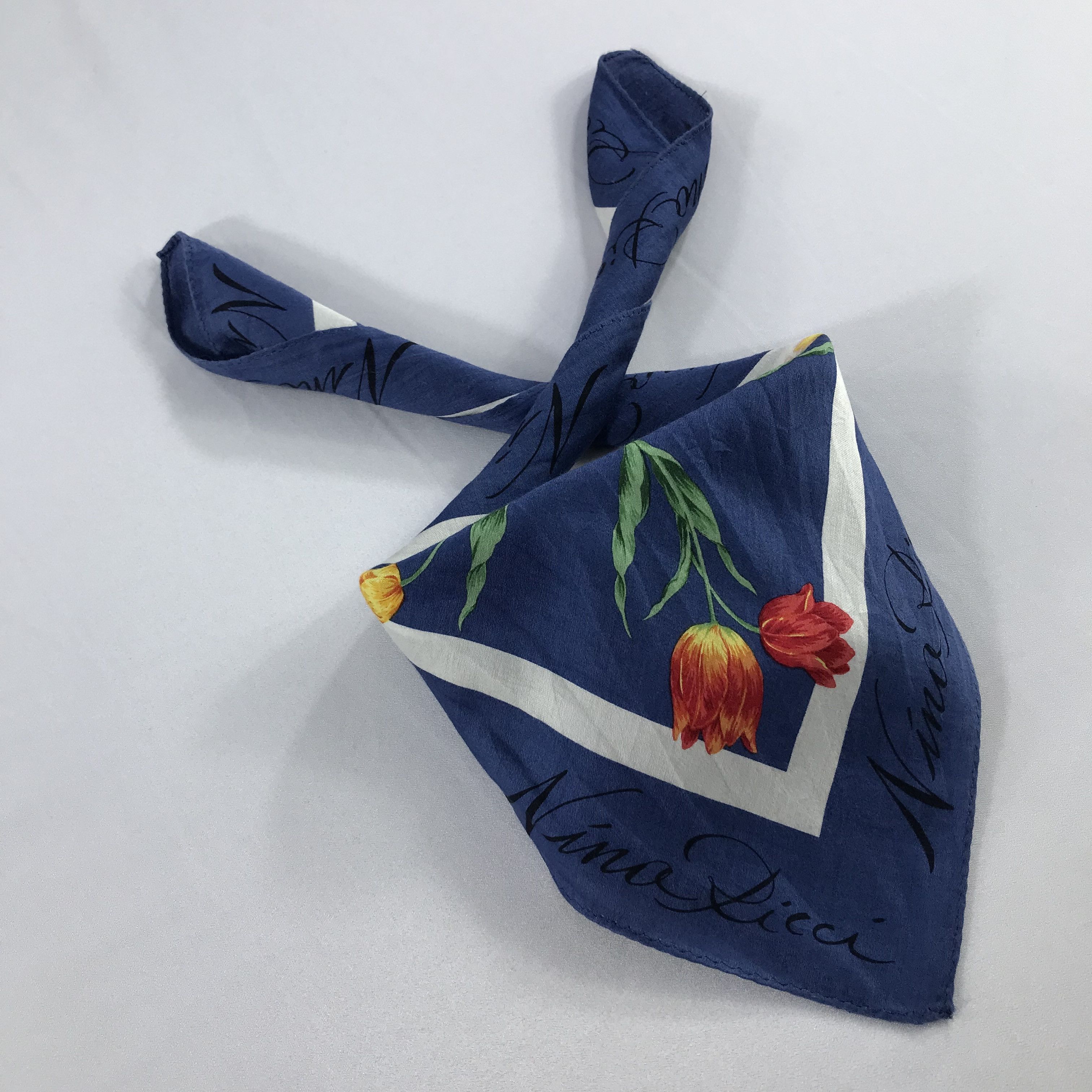 Nina Ricci × Vintage Nina Ricci Bandana / Handkerchief / Neckerchief - S2362 Size ONE SIZE - 4 Thumbnail