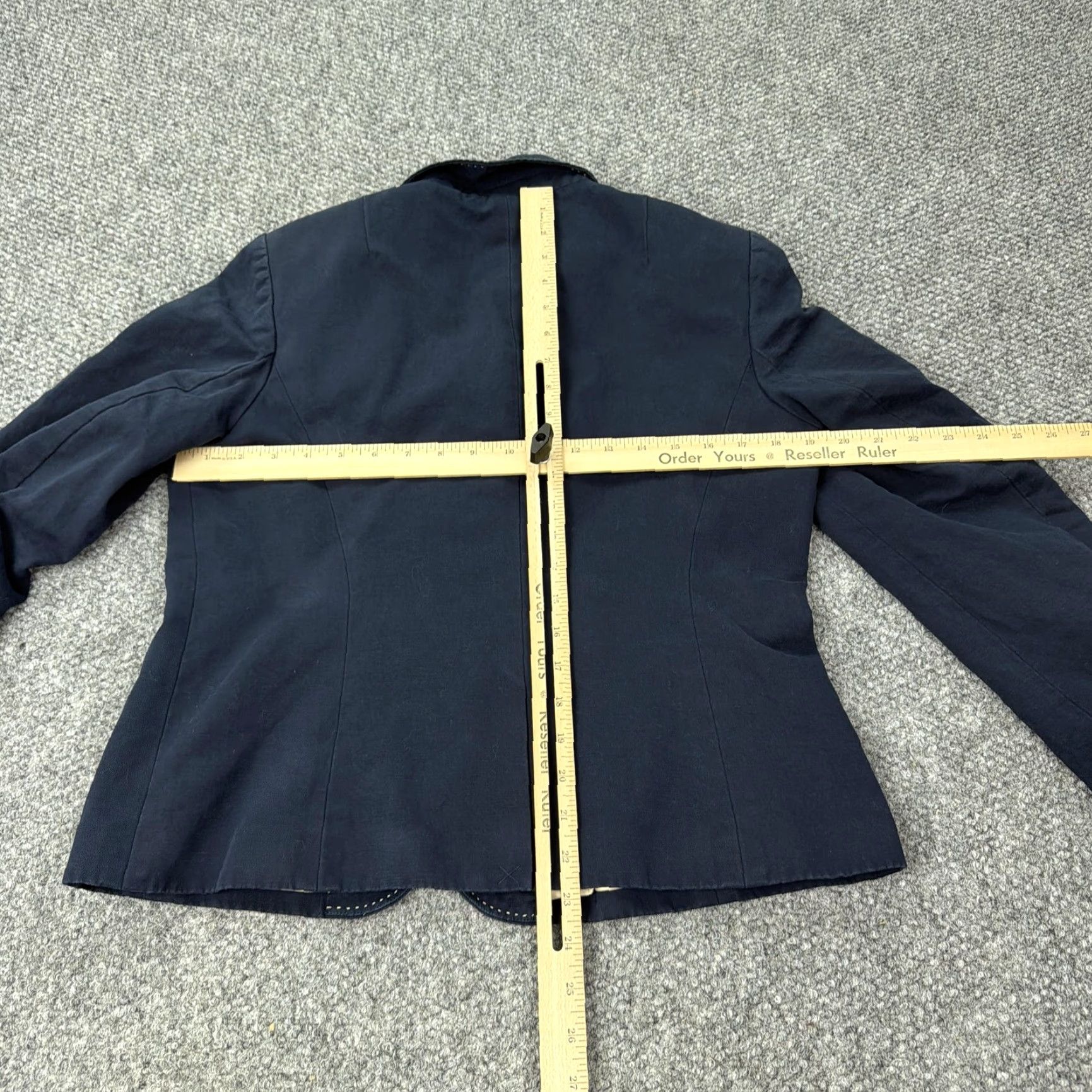 Talbots Talbots Petites Blazer Womens 12 Navy Cotton Linen Lined Jacket Contrast Stitch Size XL / US 12-14 / IT 48-50 - 7 Thumbnail