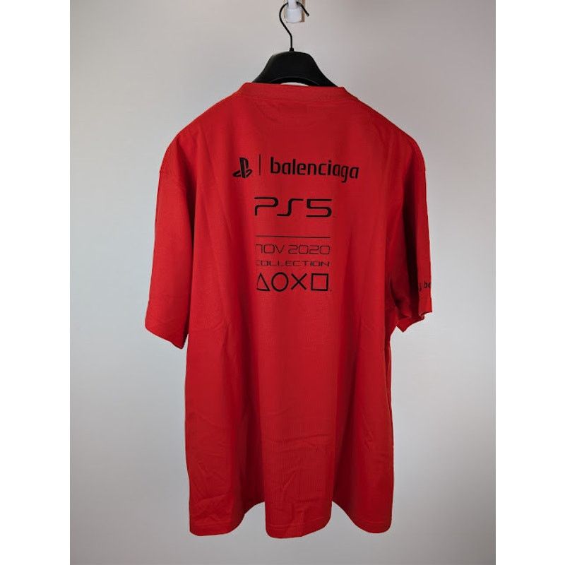 Balenciaga × Playstation o1rshd1 Boxy T-shirt in Verm / Red Size US L / EU 52-54 / 3 - 17 Thumbnail