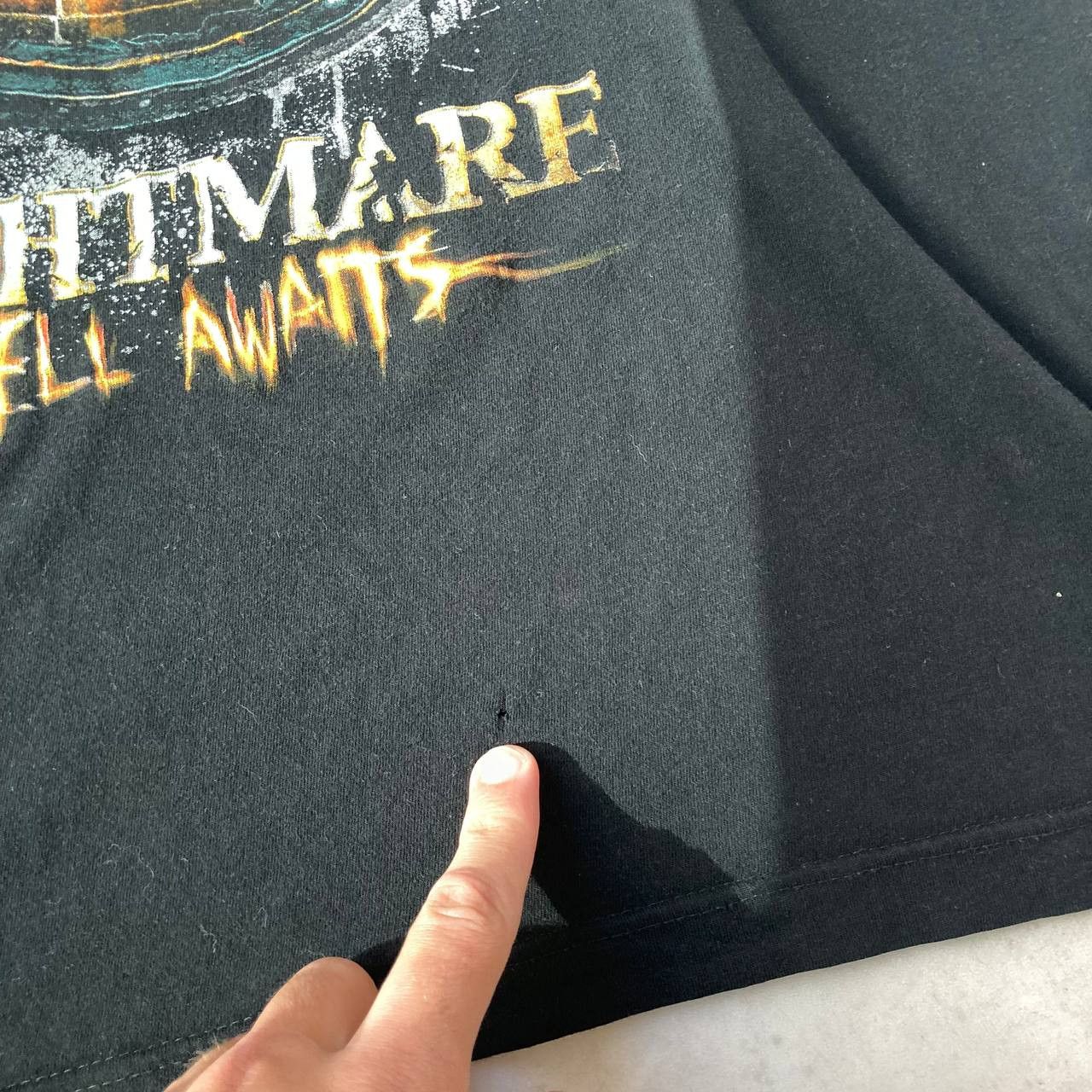Rap Tees Nightmare Hell Awaits Rotterdam Records Hardcore Gabber Tee Size US S / EU 44-46 / 1 - 6 Thumbnail