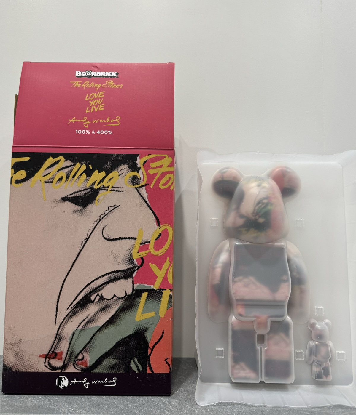 Andy Warhol × Japanese Brand × Medicom Toy Medicom Bearbrick x Andy Warhol x Rolling Stones toy rare Size ONE SIZE - 1 Thumbnail
