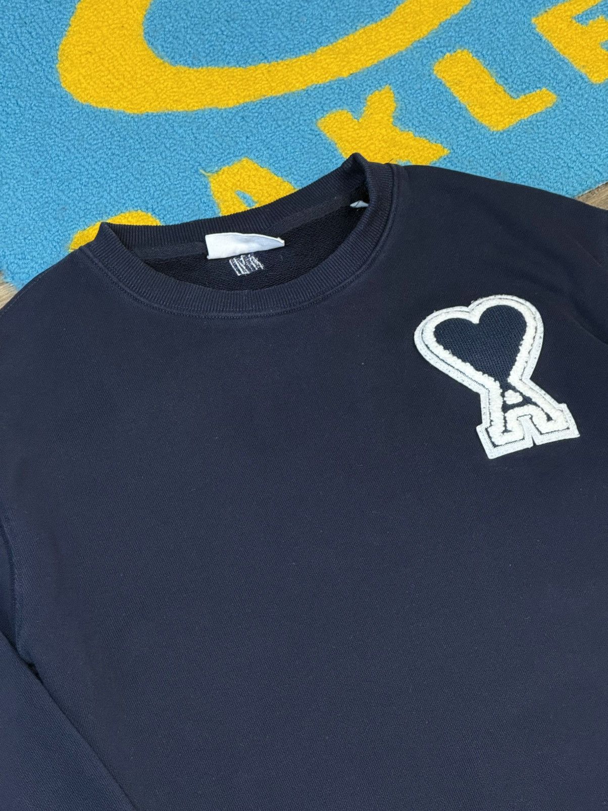 AMI AMI Logo Navy Blue Sweatshirt Size US L / EU 52-54 / 3 - 3 Thumbnail