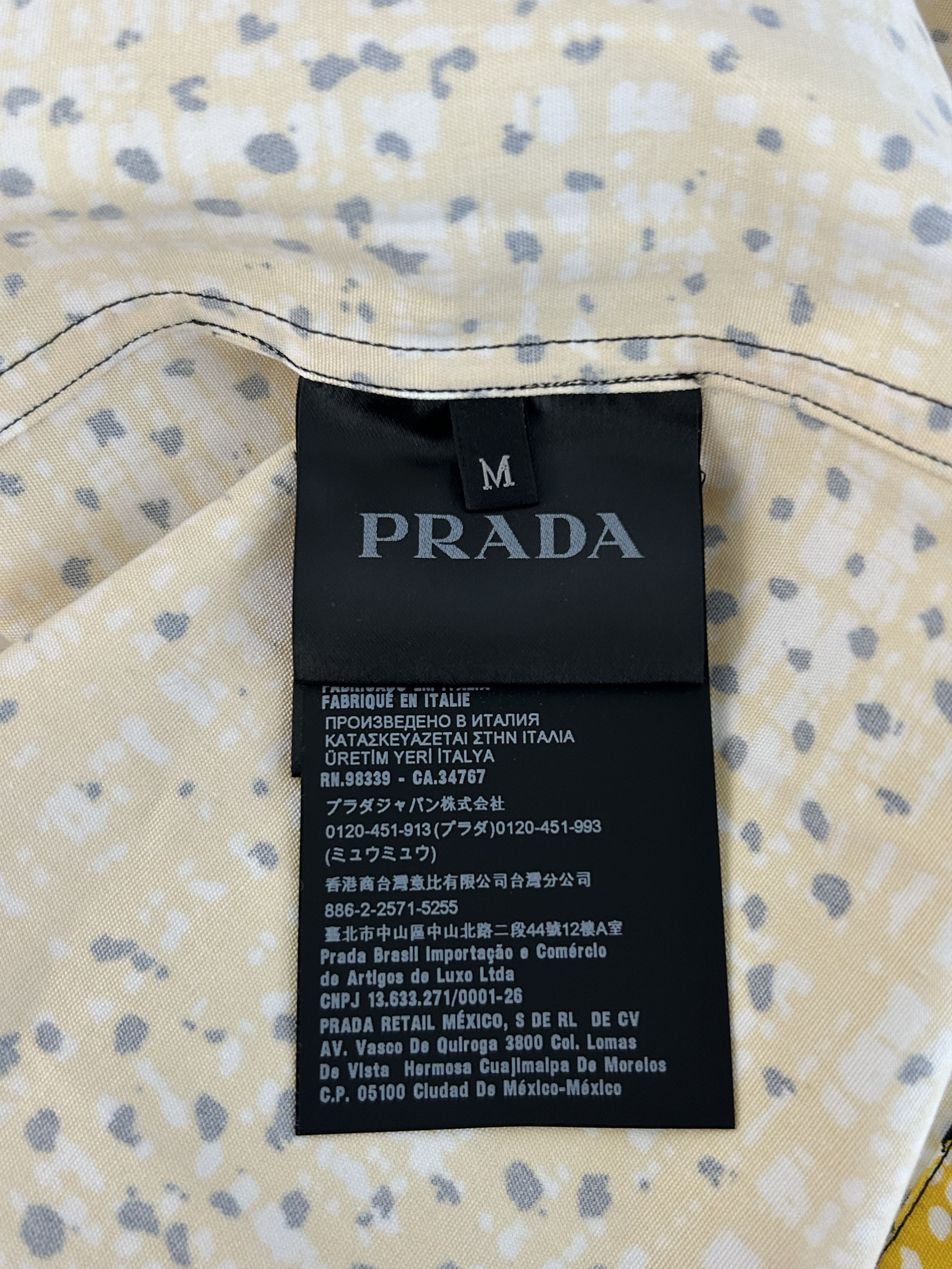 Prada Prada Yellow Banana Split Button Up Shirt Size US M / EU 48-50 / 2 - 4 Thumbnail