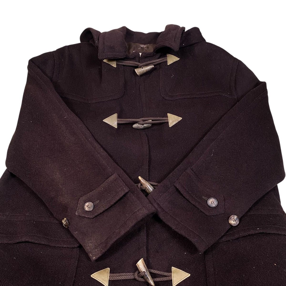Designer × Hermes HERMES France Designer Toggle Button Wool Duffle Coat Jacket Size US XL / EU 56 / 4 - 13 Thumbnail