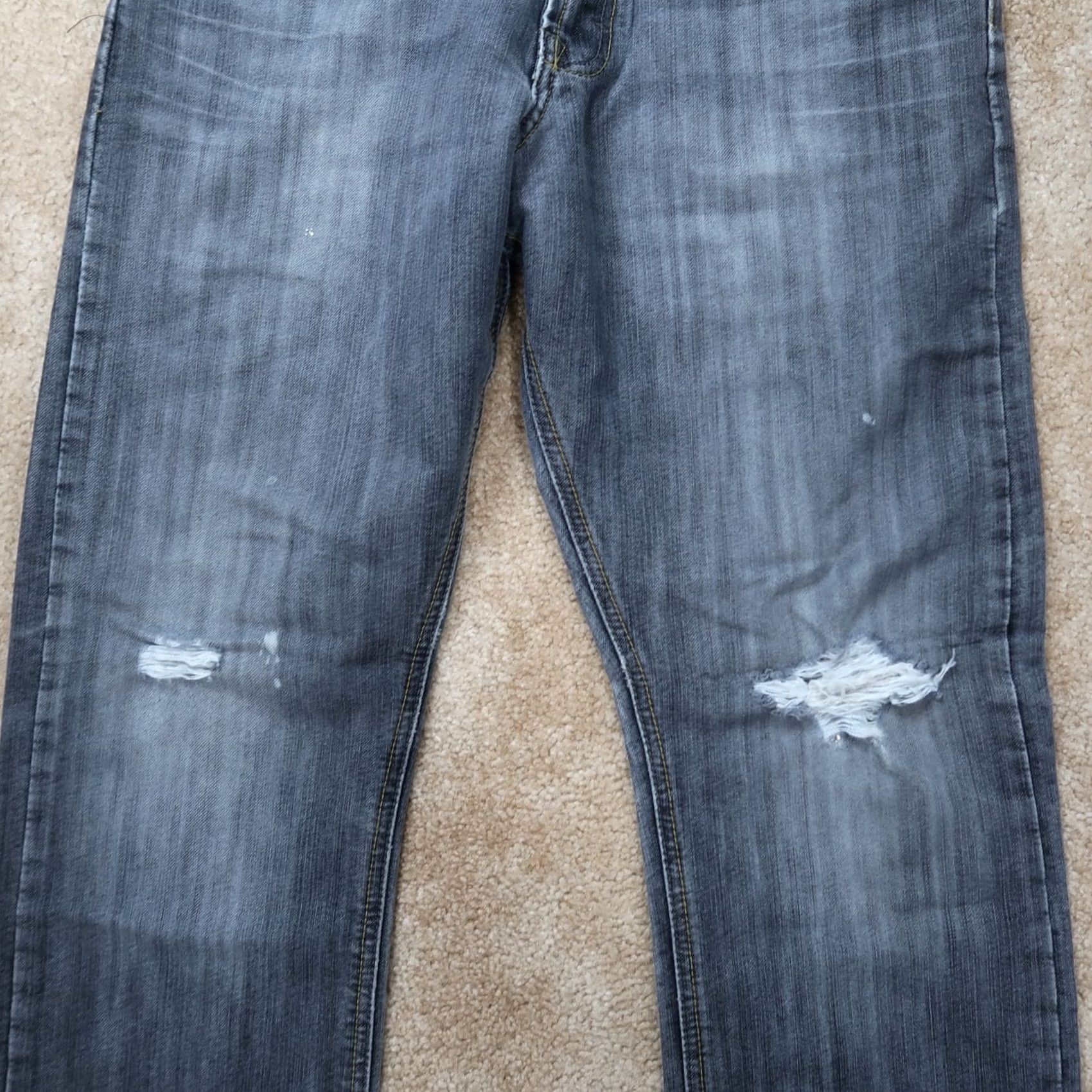 Wrangler VINTAGE Wrangler Jeans Men 30x30 Blue Denim Distressed 5-Pocket Bootcut Relaxed Denim Pants Jeans Men 30x30 Blue Distressed Wrangler Jeans Size US 30 / EU 46 - 2 Thumbnail