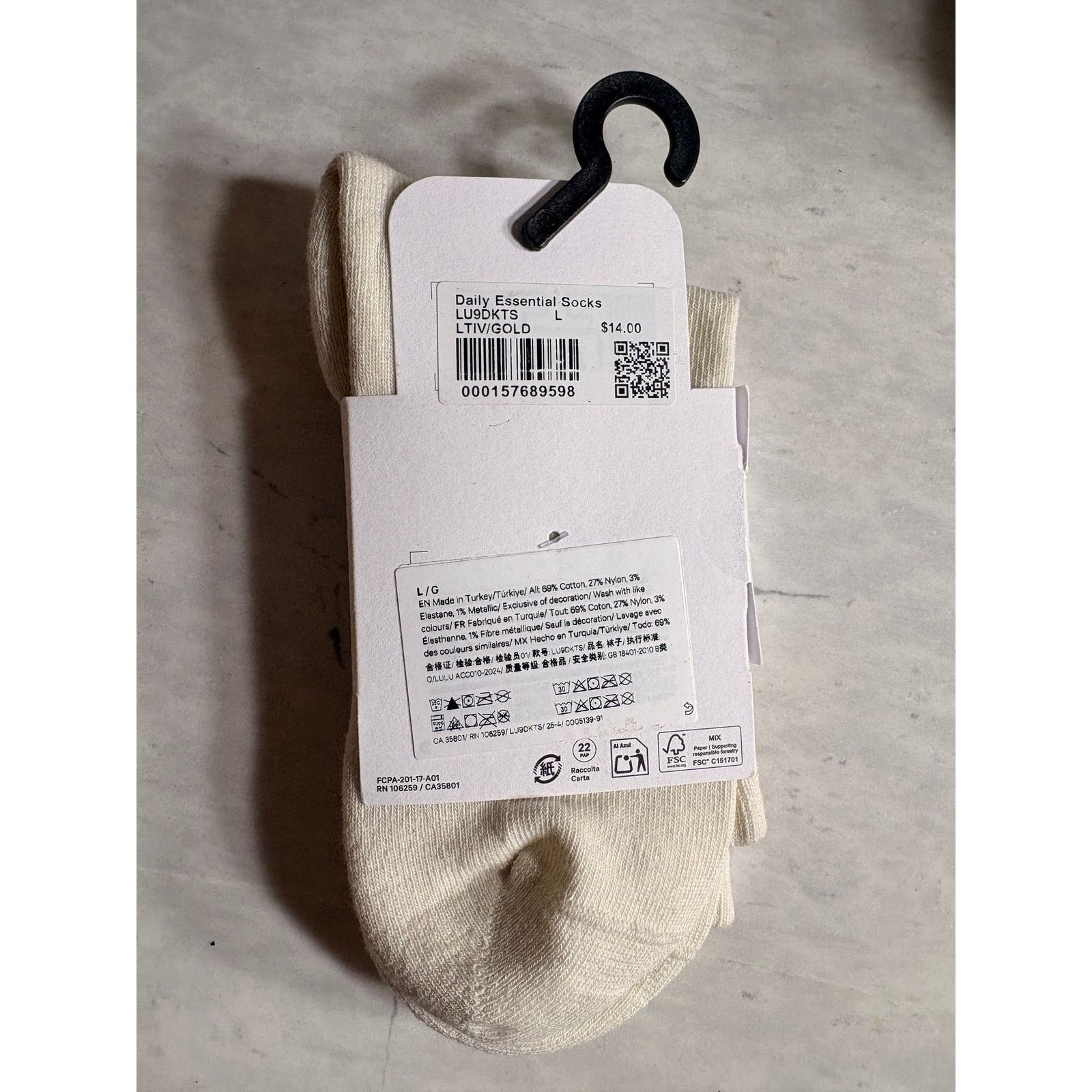 Lululemon NWT Lululemon Daily Essential Socks Sz L Size ONE SIZE - 3 Thumbnail