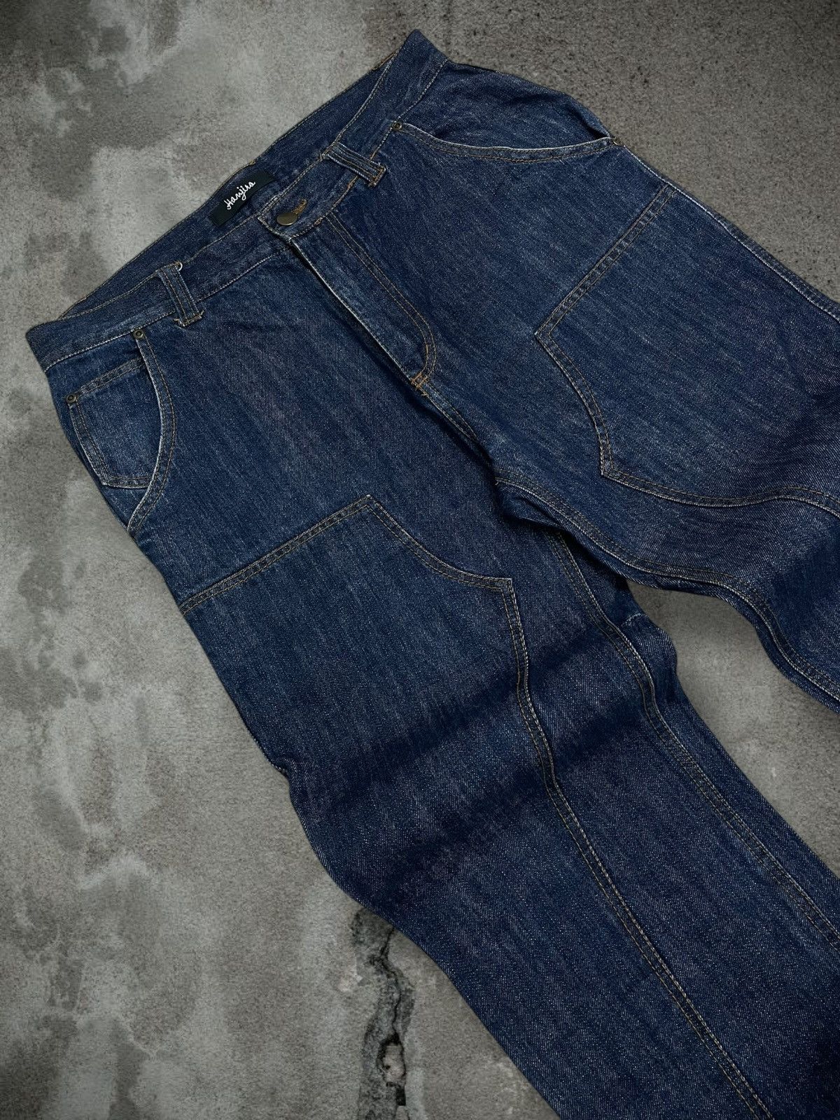 Japanese Brand Vintage Og Japan Designer Hanjiro Harajuku Double Knee Denim Size US 32 / EU 48 - 7 Thumbnail