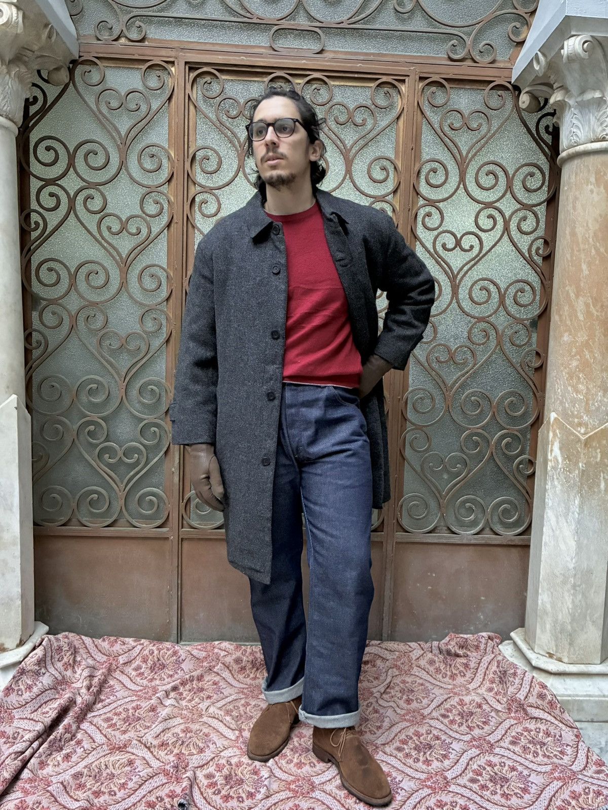 Versace VERSACE CLASSIC V2 PURE WOOL CHARCOAL WOOL LINED COAT Size US M / EU 48-50 / 2 - 1 Thumbnail
