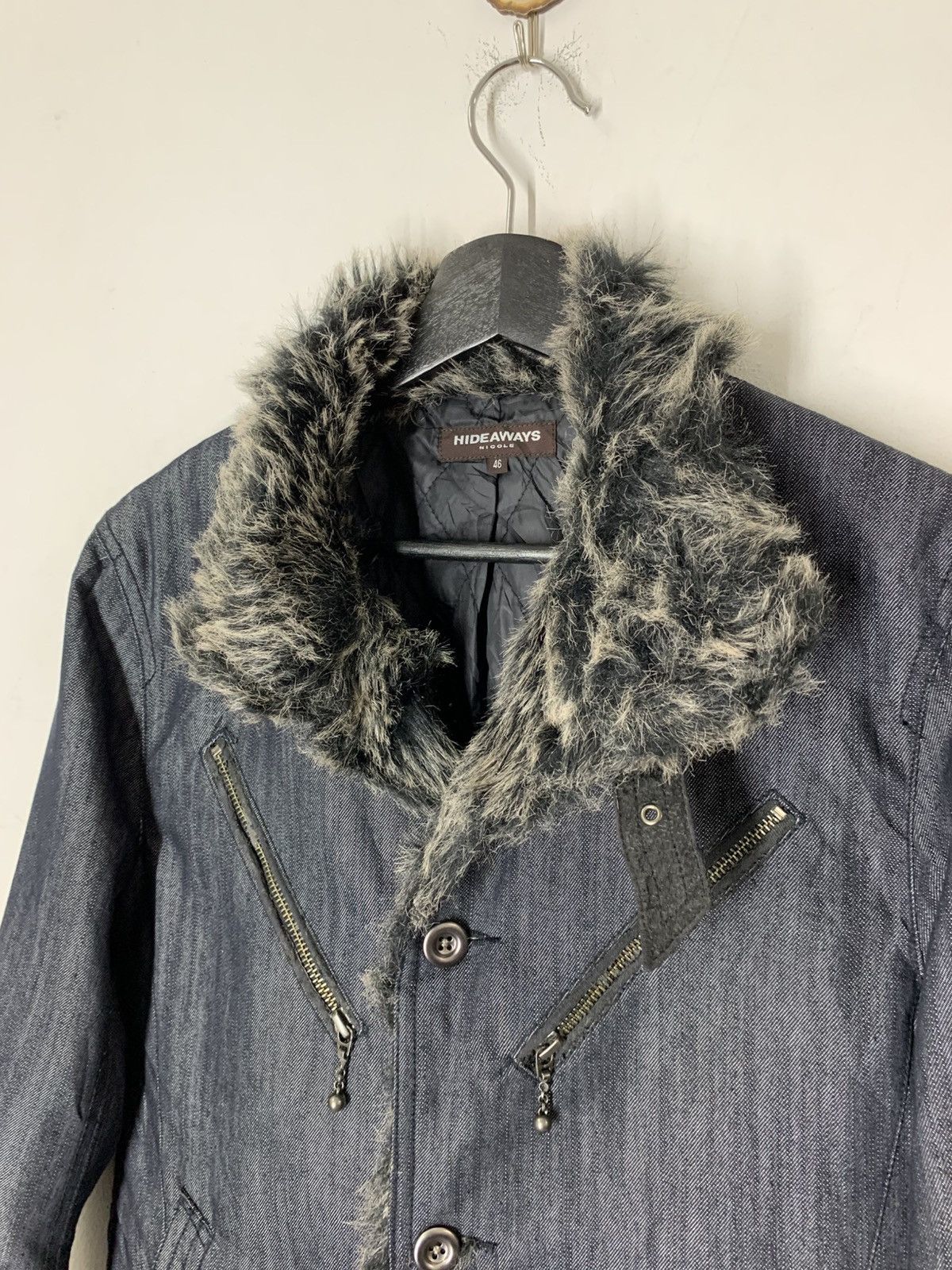 HIDEAWAYS Hideaways Nicole Club Denim Fur Jacket Share Spirit Goa Lgb Size US M / EU 48-50 / 2 - 4 Thumbnail