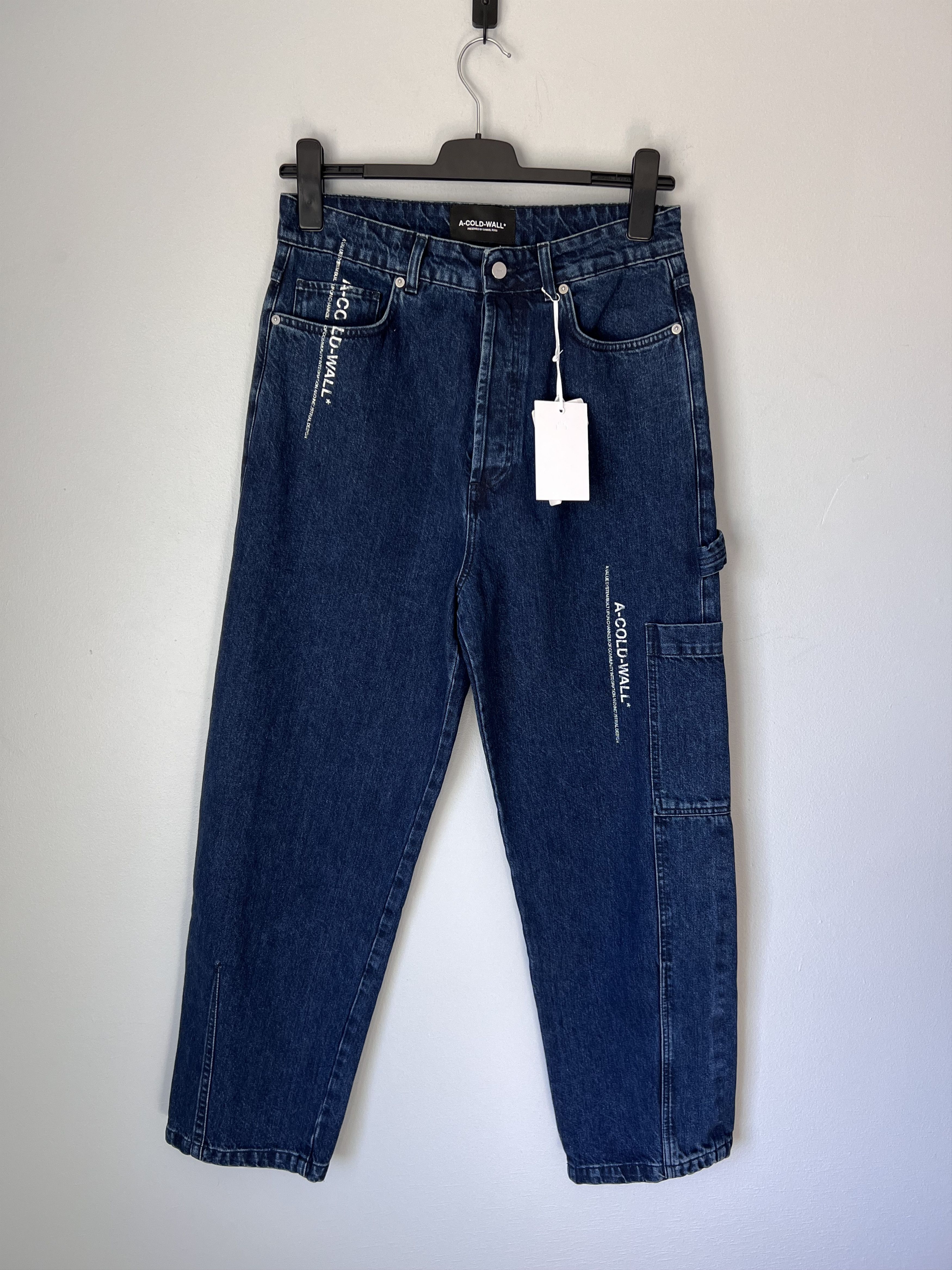 A-COLD-WALL* A Cold Wall Discourse Cargo Jeans in Blue Size US 32 / EU 48 - 1 Thumbnail