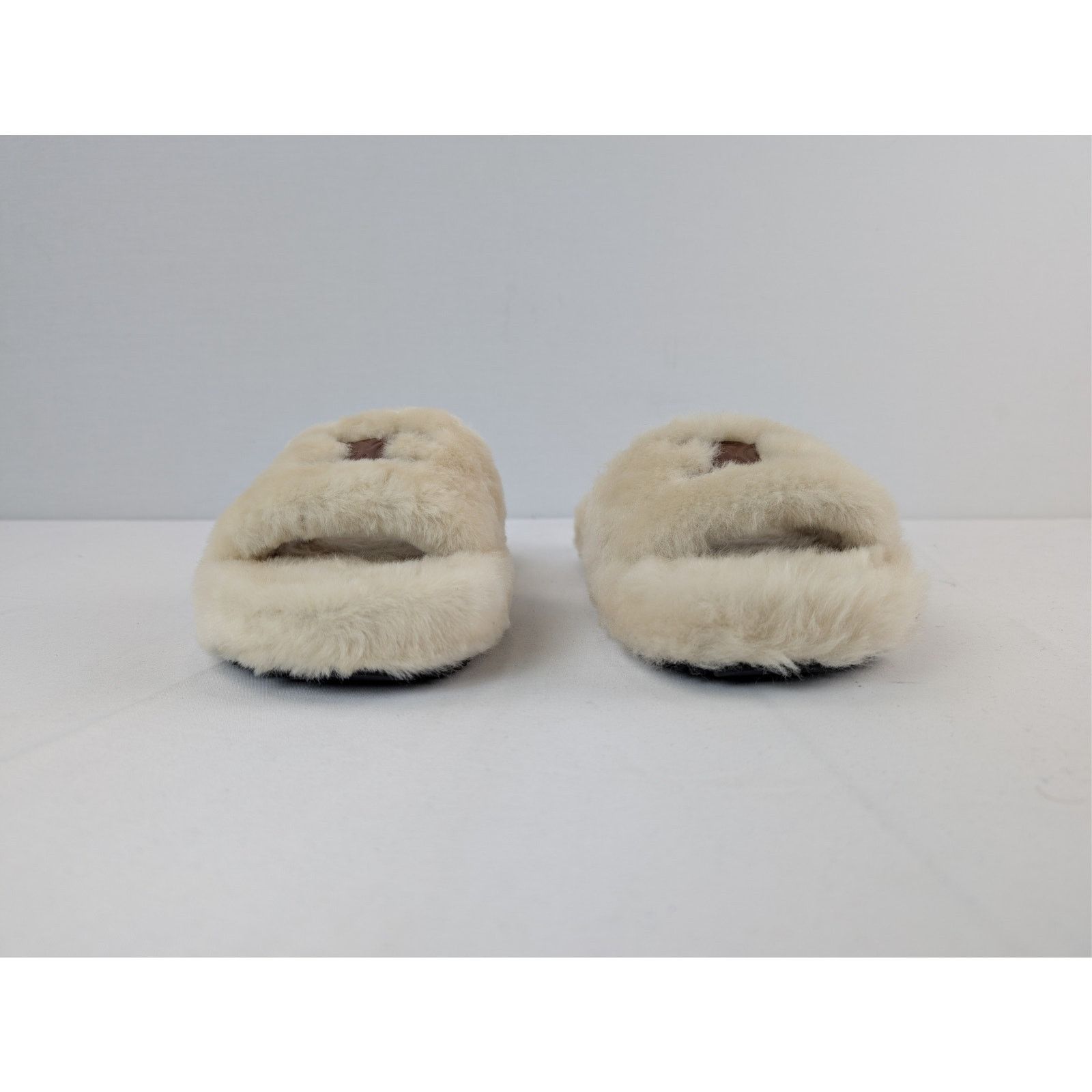 Celine o1rshd1 Fur Slides in Shearling Slide Slipper in Beige Size US 10 / IT 40 - 9 Thumbnail