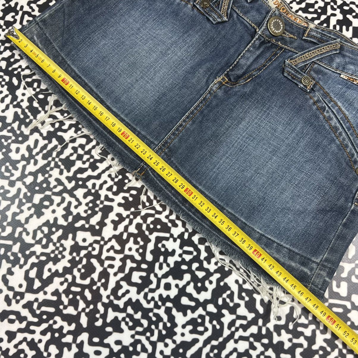 Dsquared2 Vintage 90s Dsquared 2 Luxury Denim Mini Skirt Y2K Style Size 26" / US 2 / IT 38 - 20 Thumbnail
