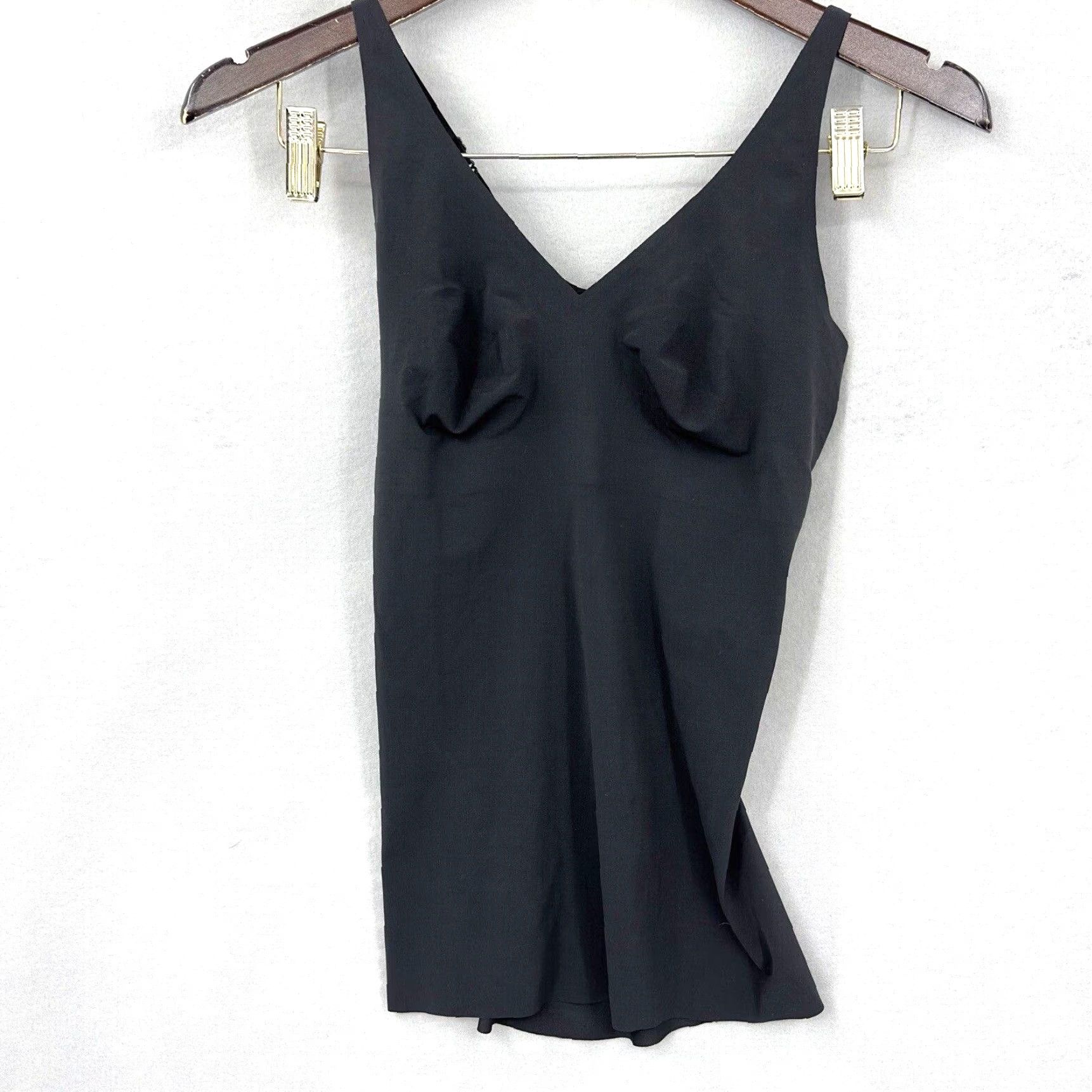 Vintage Yummie Shapewear Tank Womens Small Black Mild Compression Seamless Underwire Wireless Size ONE SIZE - 2 Thumbnail