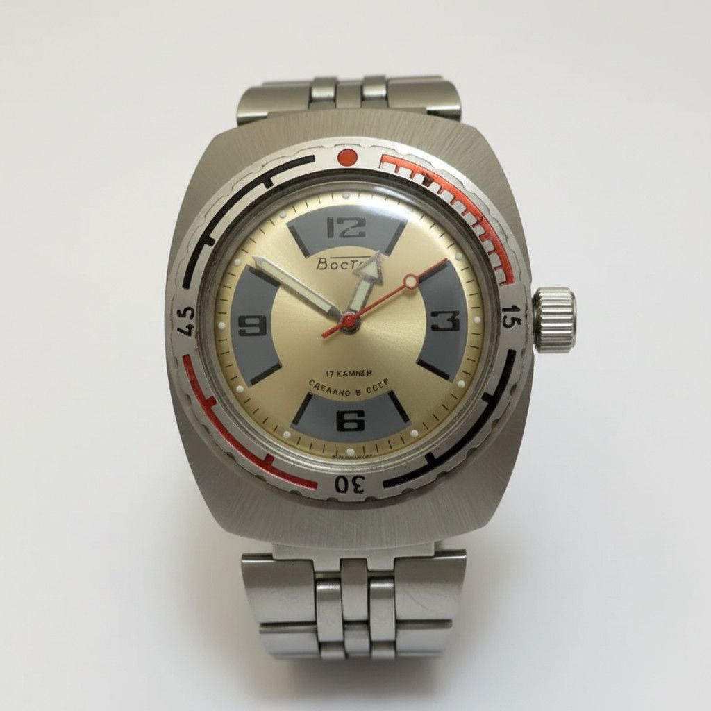 Vintage Vostok Amphibia Mechanical Watch USSR Vintage Military Size ONE SIZE - 1 Thumbnail