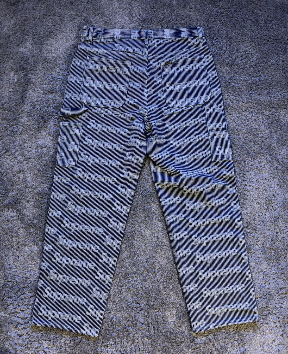 Supreme Supreme Denim Stripe Painter Pants Size US 34 / EU 50 - 1 Thumbnail