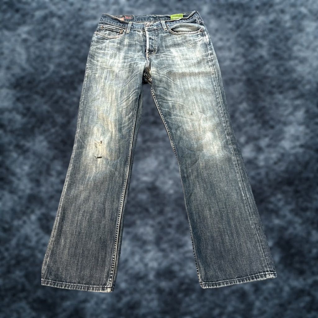 Gap GAP Jeans Men's Size 34x32 Blue Denim Button Fly Relaxed Fit 5-Pocket Distressed Cotton Size US 34 / EU 50 - 1 Thumbnail
