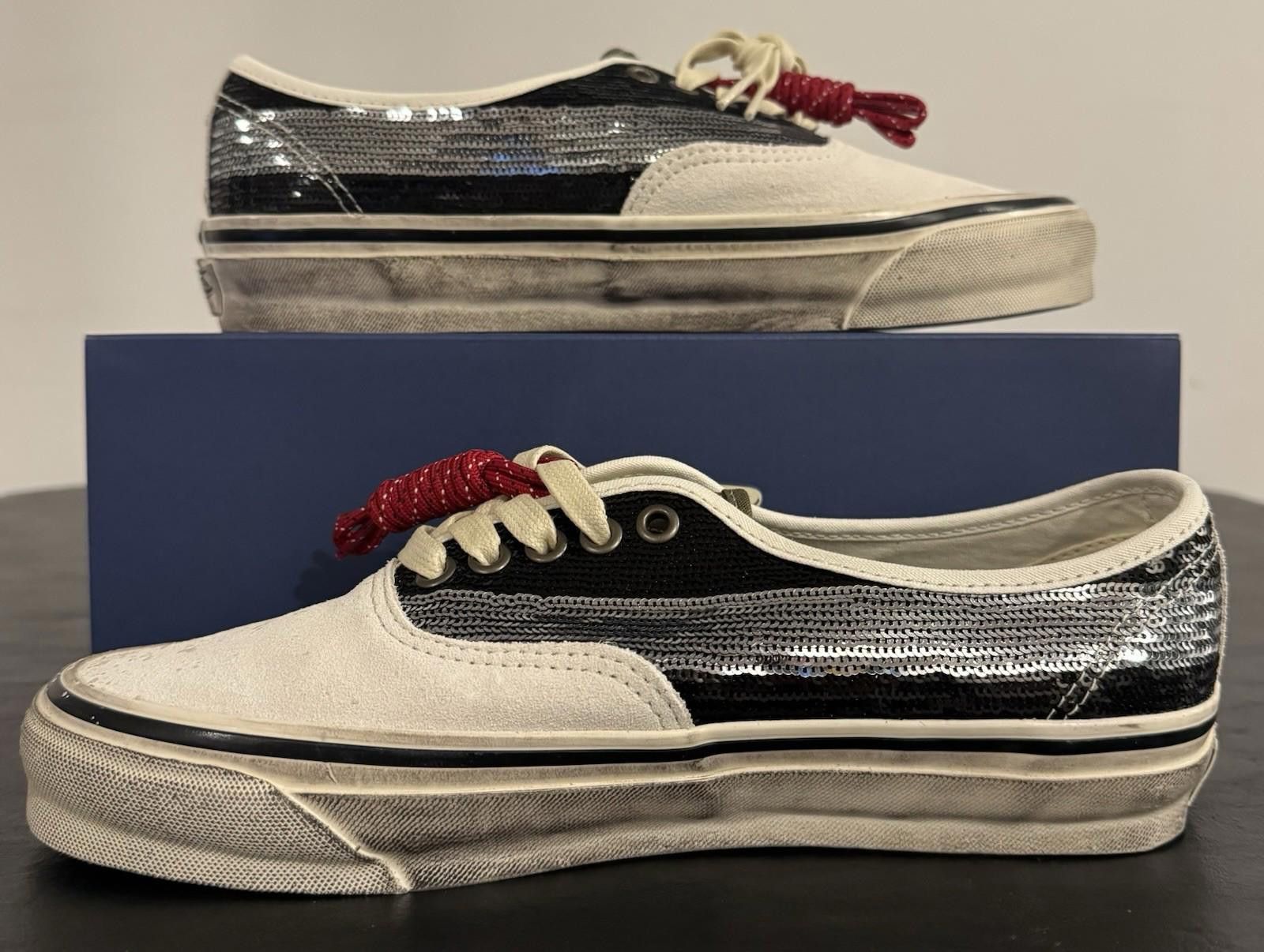 Vans Vans LX Authentic 44 Black/White Sequin Charm Men's US 8 Size US 8 / EU 41 - 3 Thumbnail
