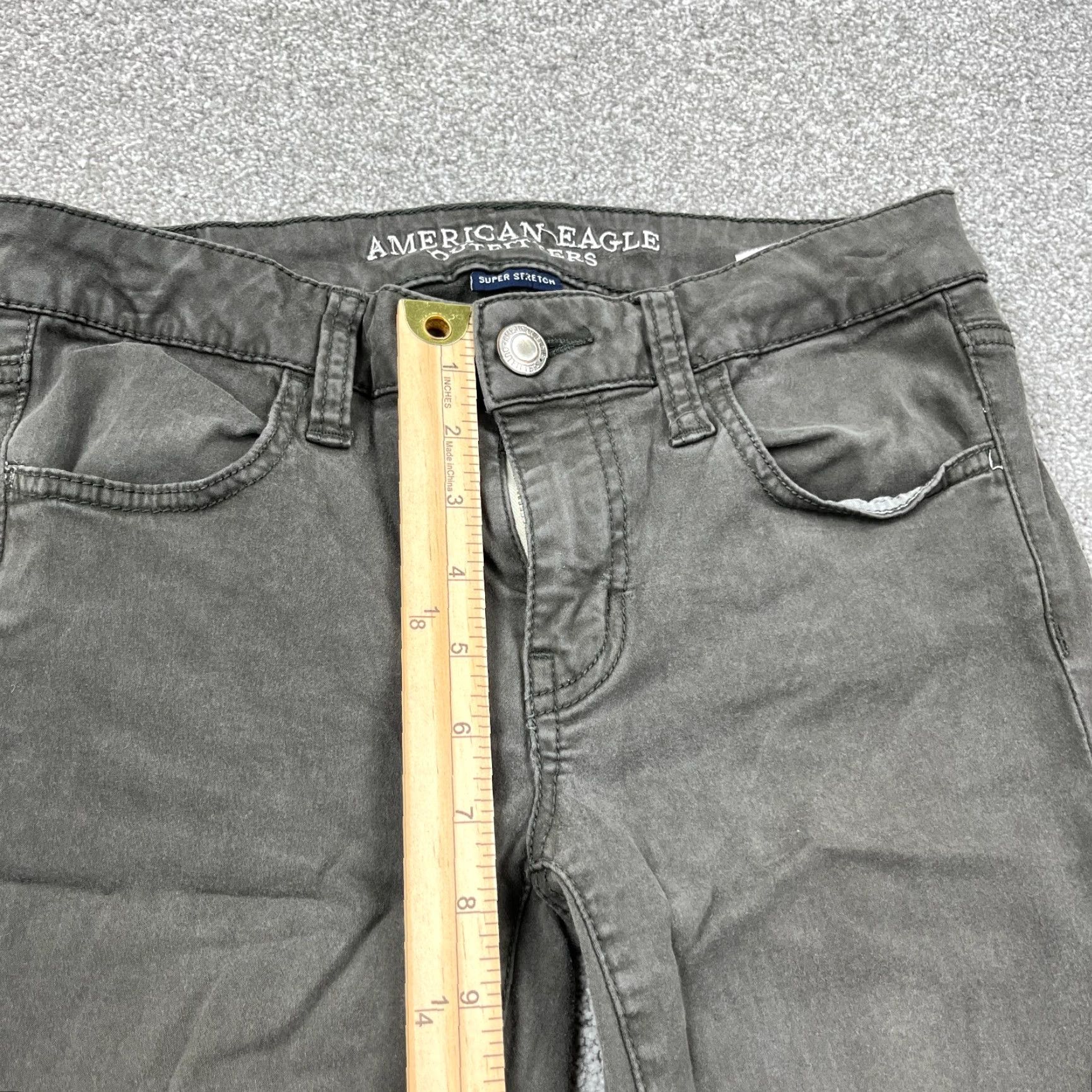 American Eagle Outfitters American Eagle Jeans Women 4 Gray Jegging Mid Rise Sateen Stretch Pants Ladies Size 27" / US 4 / IT 40 - 7 Thumbnail