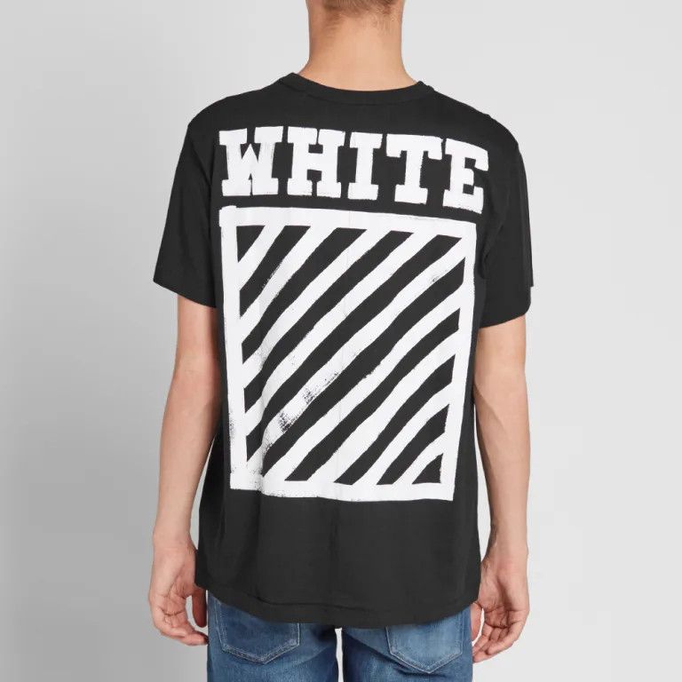 Off-White Black Brushed Diagonals Logo Oversized T-Shirt Size US XS / EU 42 / 0 - 3 Thumbnail