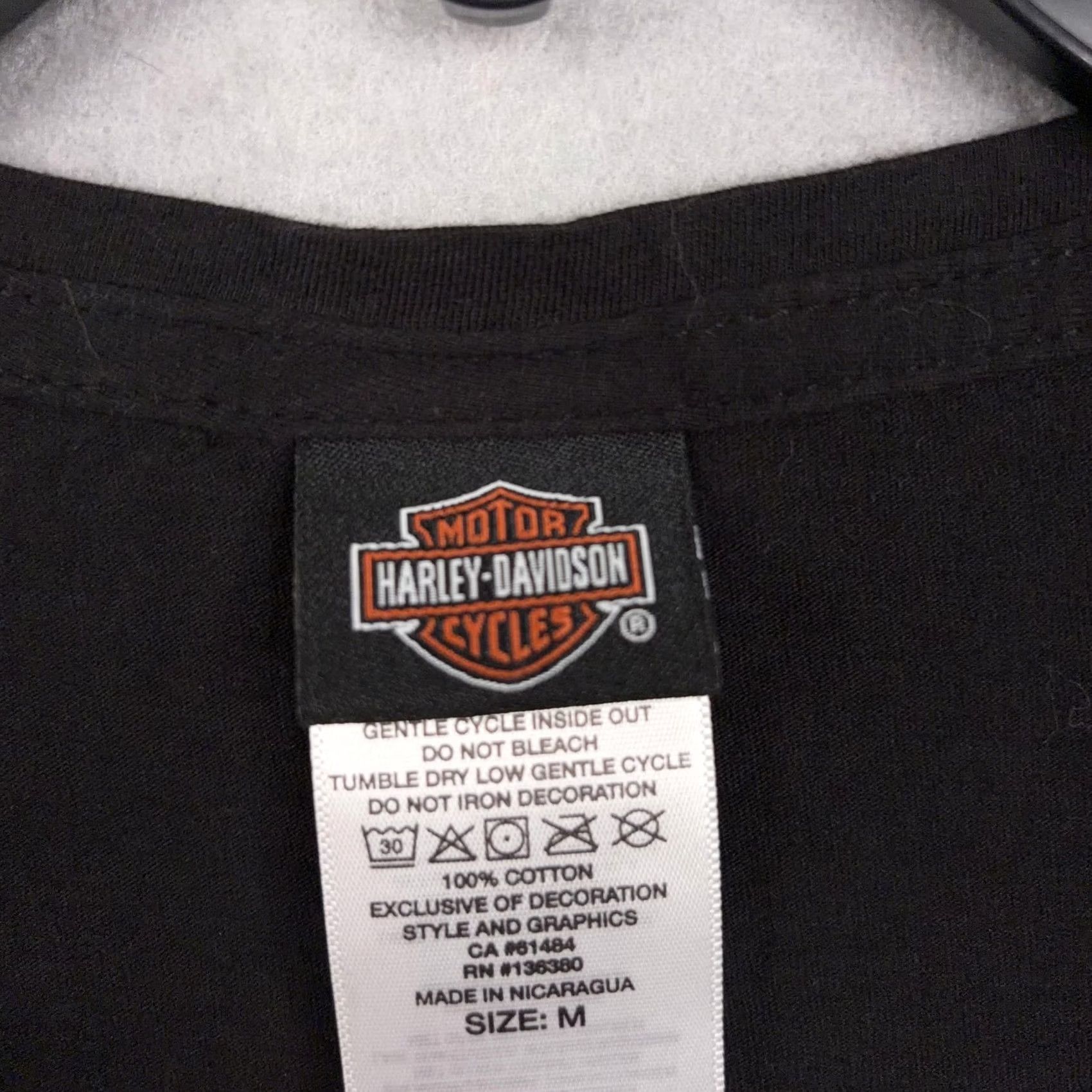 Harley Davidson Harley-Davidson Shirt Womens M Black V-Neck Graphic Tee Biker Jersey 100% Cotton Casual Short Sleeve US Made - Asheville NC Size M / US 6-8 / IT 42-44 - 4 Thumbnail