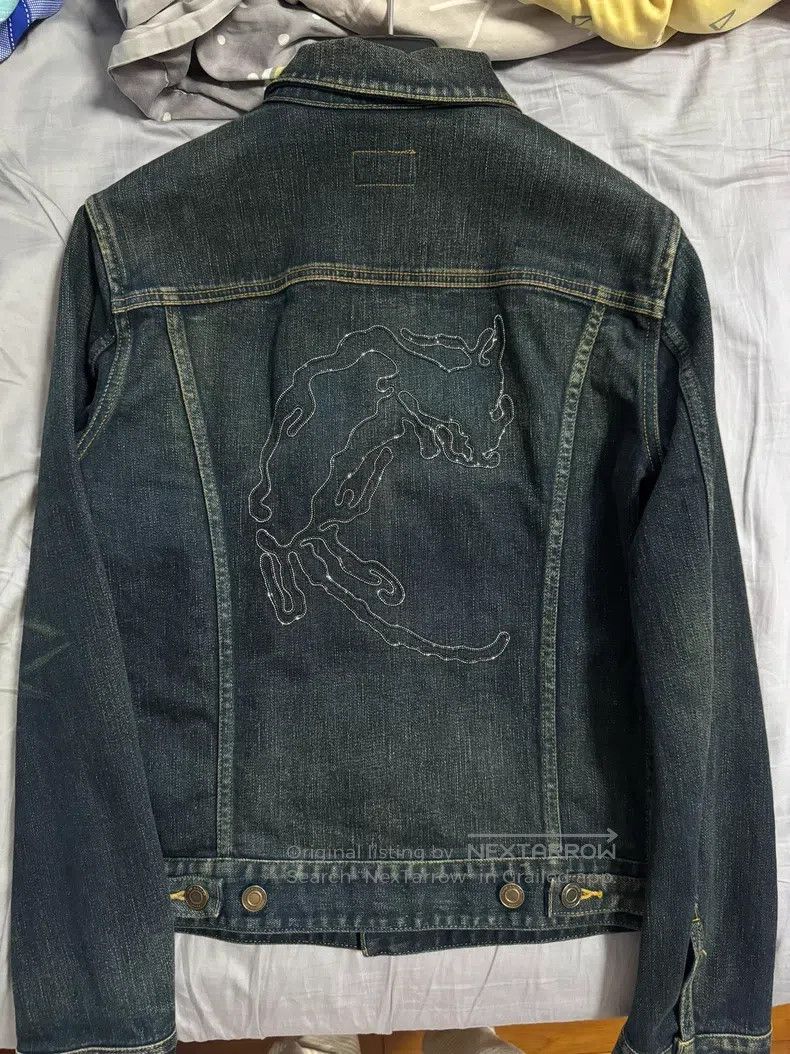 Saint Laurent Paris Saint Laurent Paris Original Crystal Denim Jacket Size US M / EU 48-50 / 2 - 2 Thumbnail