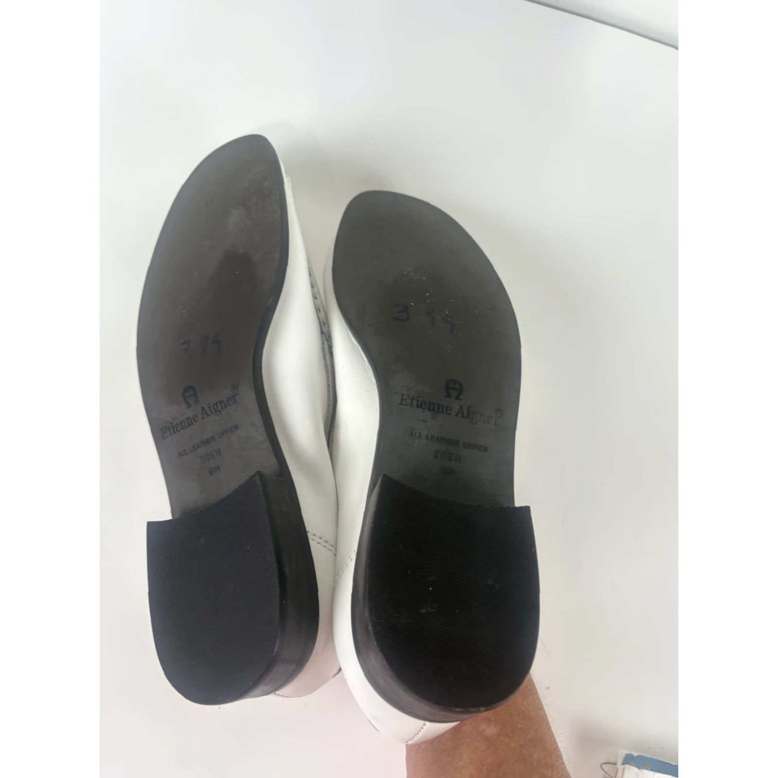 Etienne Aigner Etienne Aigner Eden White Leather Slip On Loafers Womens Size 8 M Casual Size US 8 / IT 38 - 7 Thumbnail