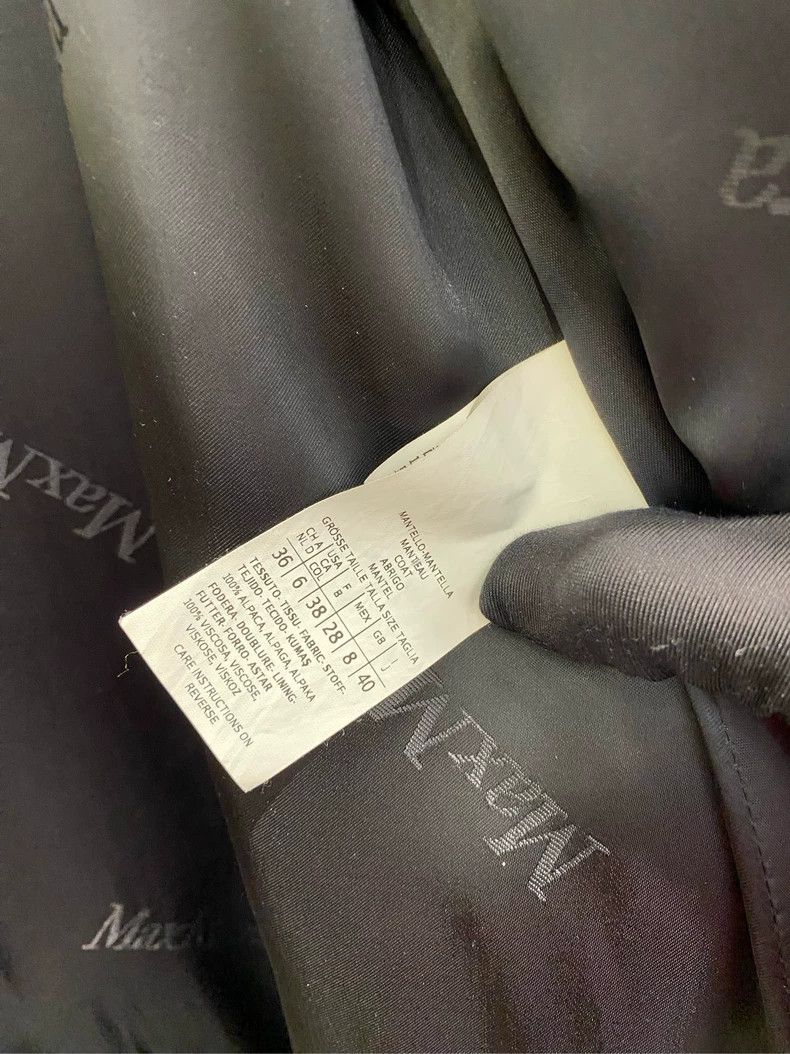 Max Mara Long Black Nightgown Alpaca Coat