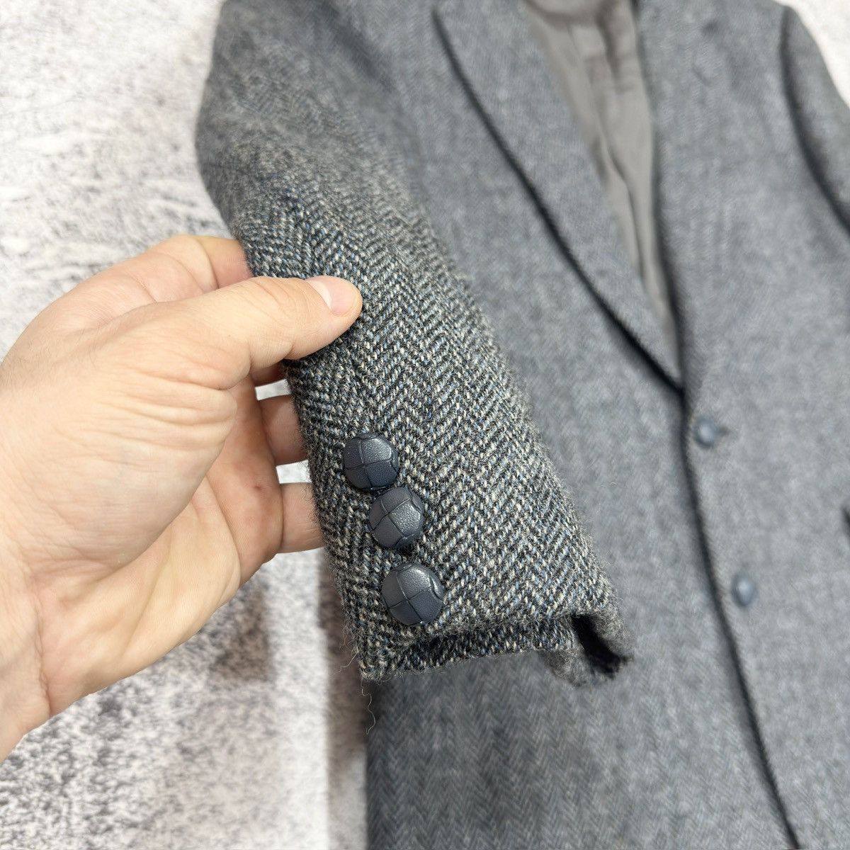 Designer × Vintage Vintage Dunn&Co Pure New Wool Tweed Blazer 50 size M Size 40R - 3 Thumbnail