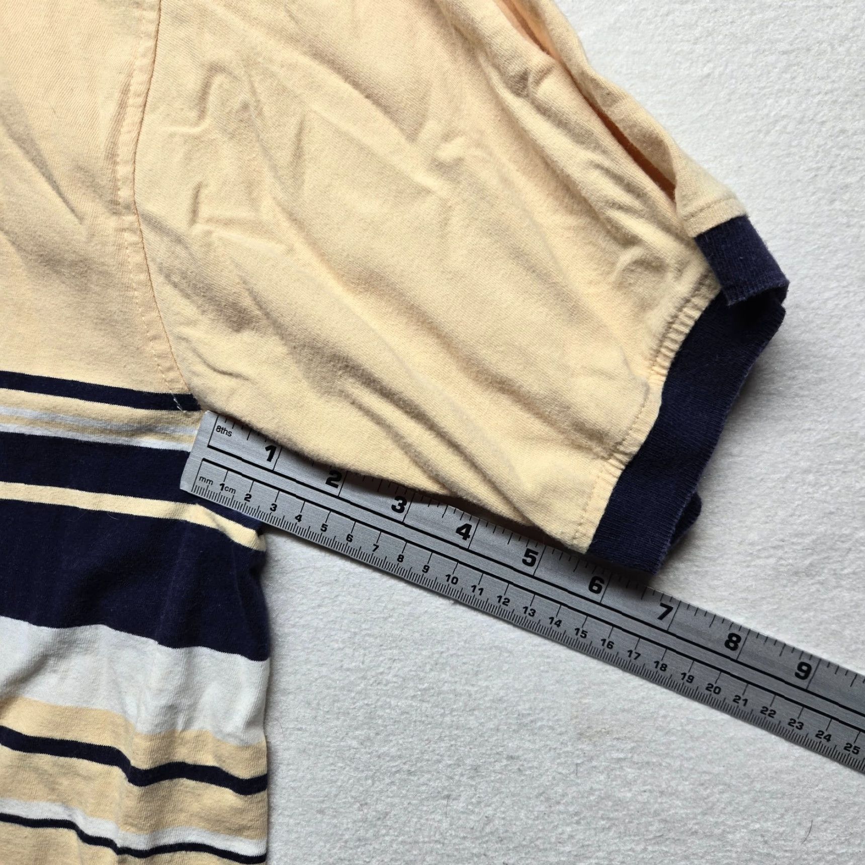 Vintage Chesterfield Polo Shirt Mens XL Yellow Striped Short Sleeve Cotton Polyester Button Collared Golf Casual Shirt Size US XL / EU 56 / 4 - 5 Thumbnail