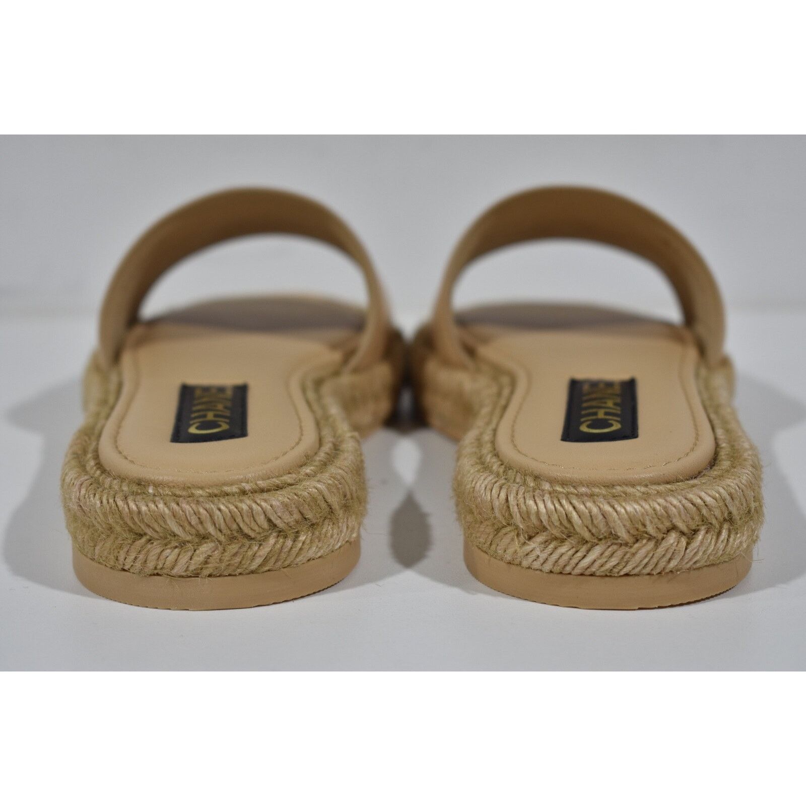 Chanel Chanel 23C Beige Lambskin Leather CC Logo Slide Sandal Size US 7 / IT 37 - 11 Thumbnail