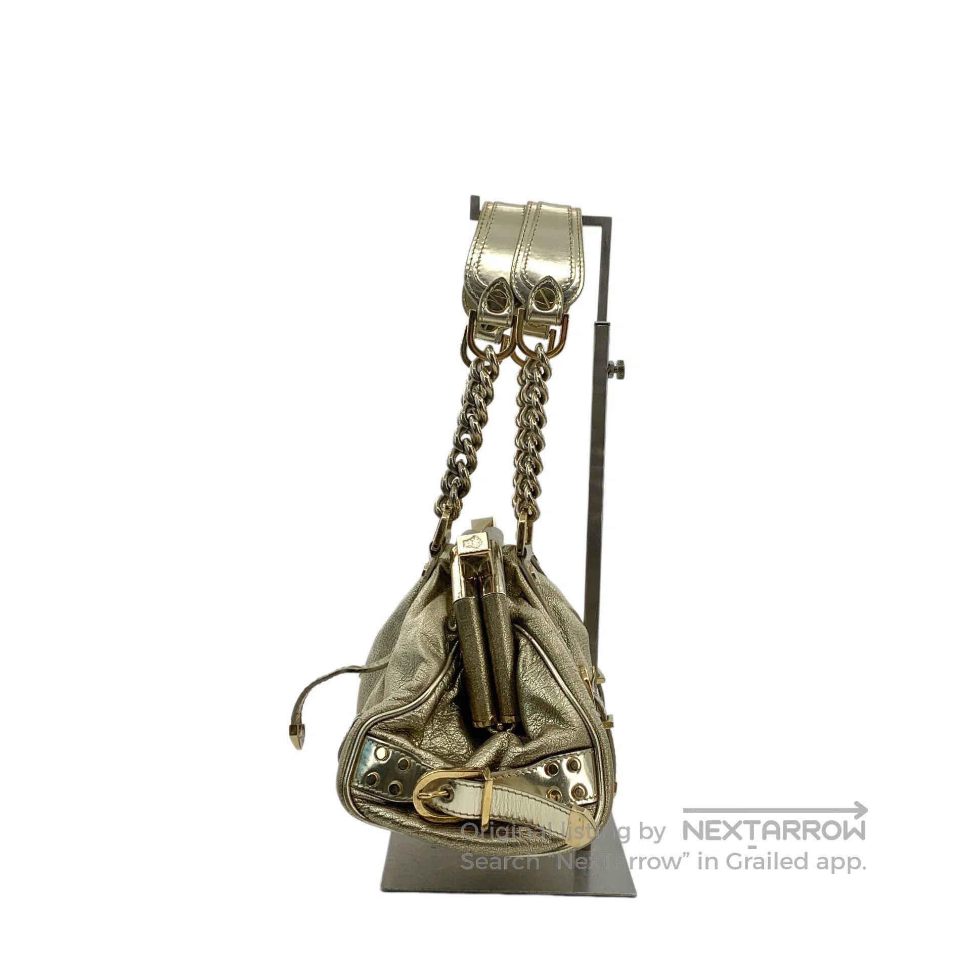 Versace Versace Champagne Medusa head icon chunky chain handle buc Size ONE SIZE - 2 Thumbnail