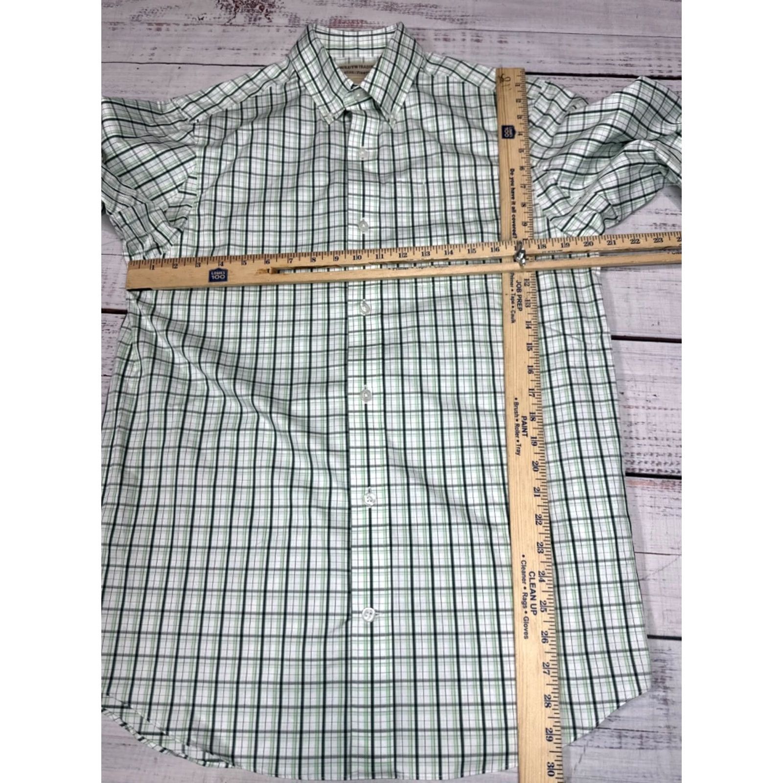 CO Duluth Mens Relaxed Fit Wrinkle Fighter Cotton Shirt Sz S Green Plaid Button-Up Long Sleeve Shirt Mens Size US S / EU 44-46 / 1 - 2 Thumbnail