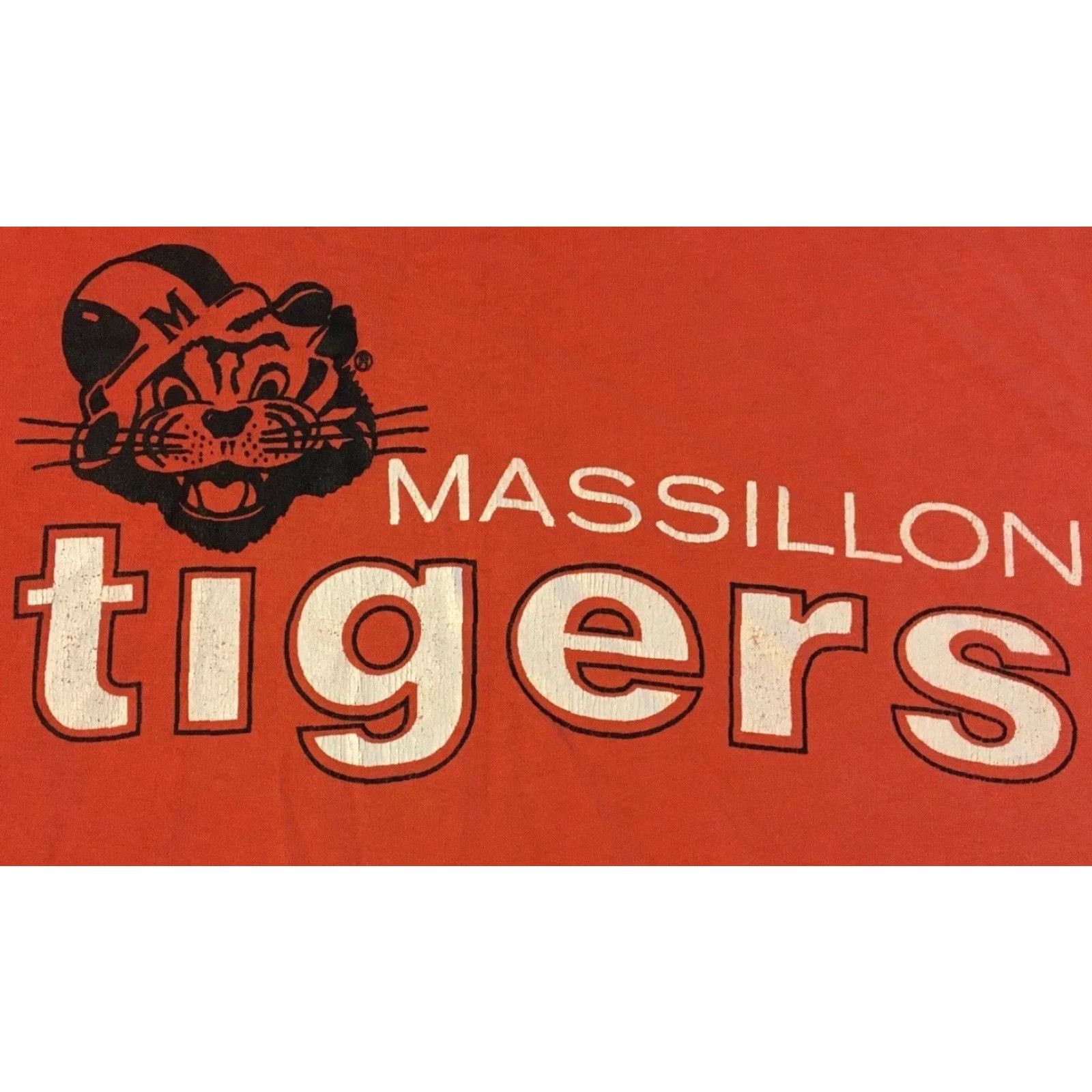 Vintage VINTAGE Massillon Tigers Shirt XXL Orange 90s Distressed PE Grunge 80s/90s College Sports USA Mens Size US XXL / EU 58 / 5 - 3 Thumbnail