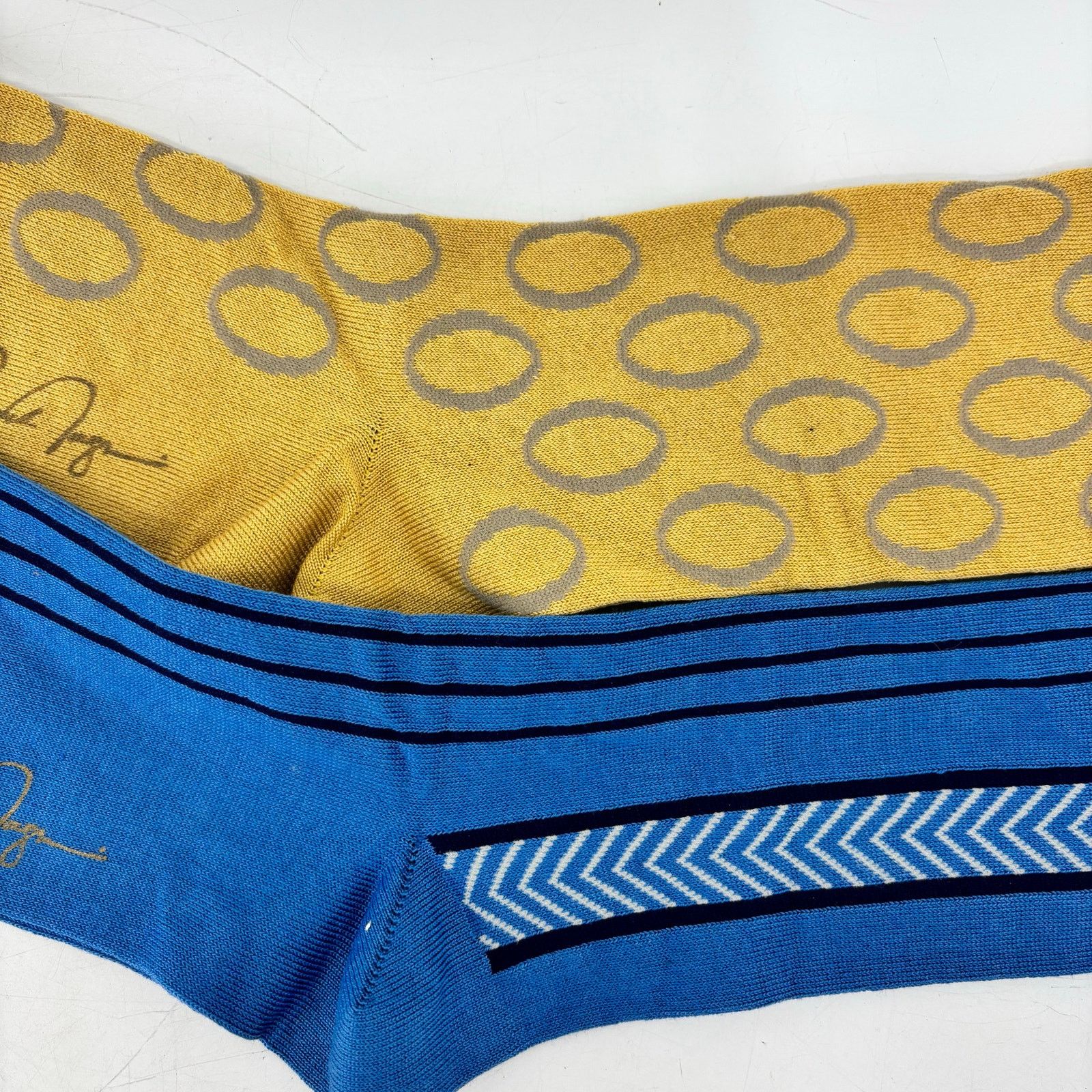 Other Vknagrani Men's Dress Socks Yellow Circles Blue Arrows OS Size ONE SIZE - 12 Thumbnail