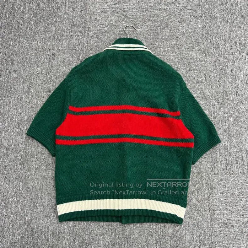 Gucci Gucci Contrast colour stitching wool knitted short sleeves Size US S / EU 44-46 / 1 - 5 Thumbnail