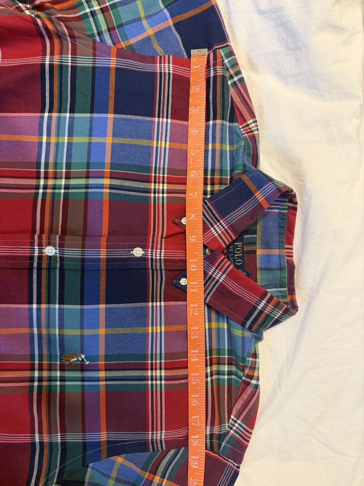 Polo Ralph Lauren Large Classic Fit Plaid Button Down Oxford Shirt Size US L / EU 52-54 / 3 - 11 Thumbnail