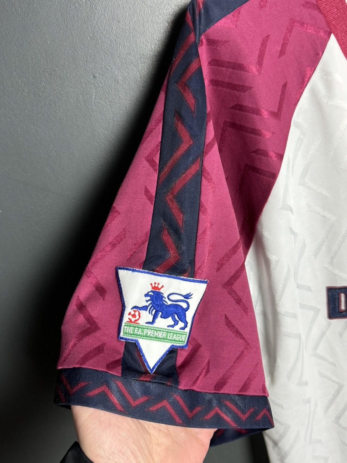 PONY West Ham United 94/96 MATCH WORN Third Football Jersey Size US XL / EU 56 / 4 - 5 Thumbnail