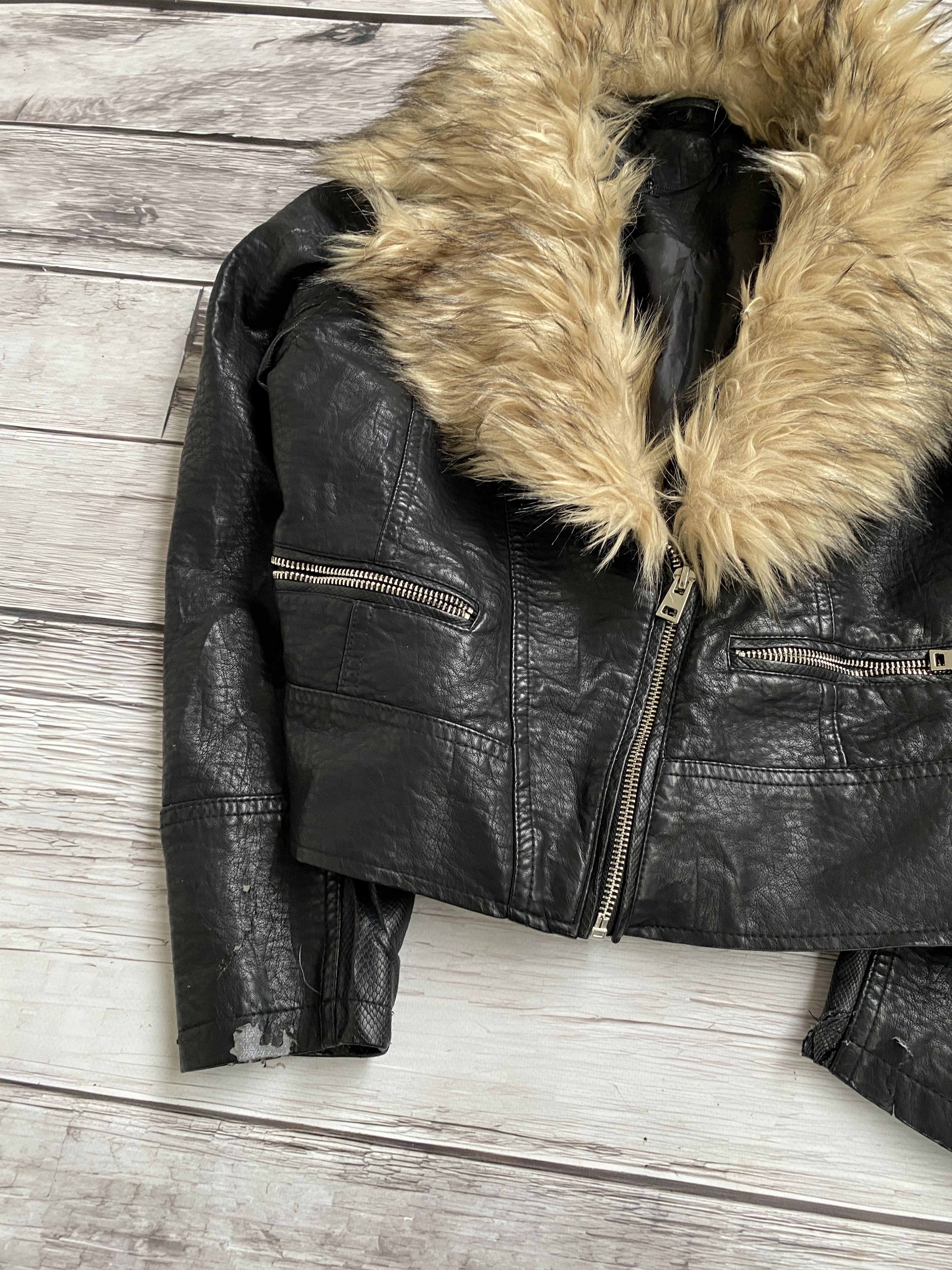 If Six Was Nine VTG CROPPED RICK OWENS STYLE LEATHER JACKET FUR Size US S / EU 44-46 / 1 - 4 Thumbnail