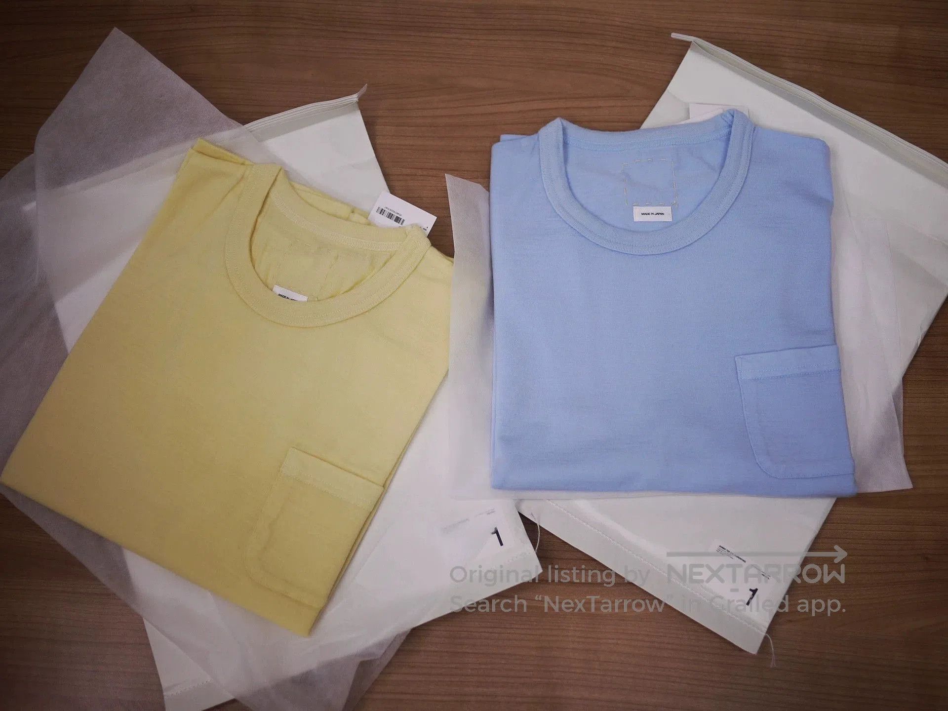 Visvim Yellow Short Sleeve T-Shirt with Chest Pocket. Size US S / EU 44-46 / 1 - 5 Thumbnail