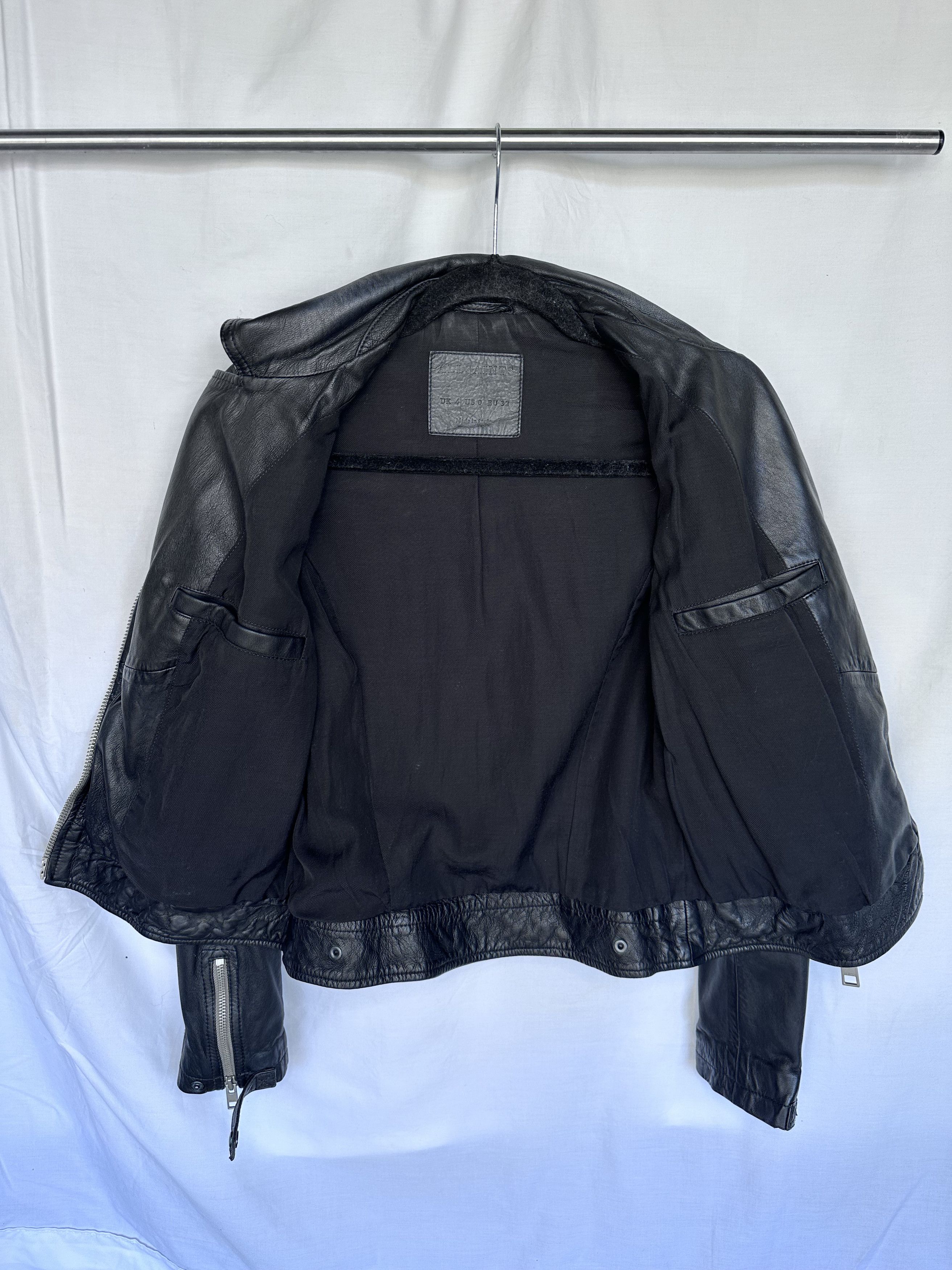 Allsaints ALLSAINTS | Cargo Leather Bike Jacket Size XS / US 0-2 / IT 36-38 - 5 Thumbnail