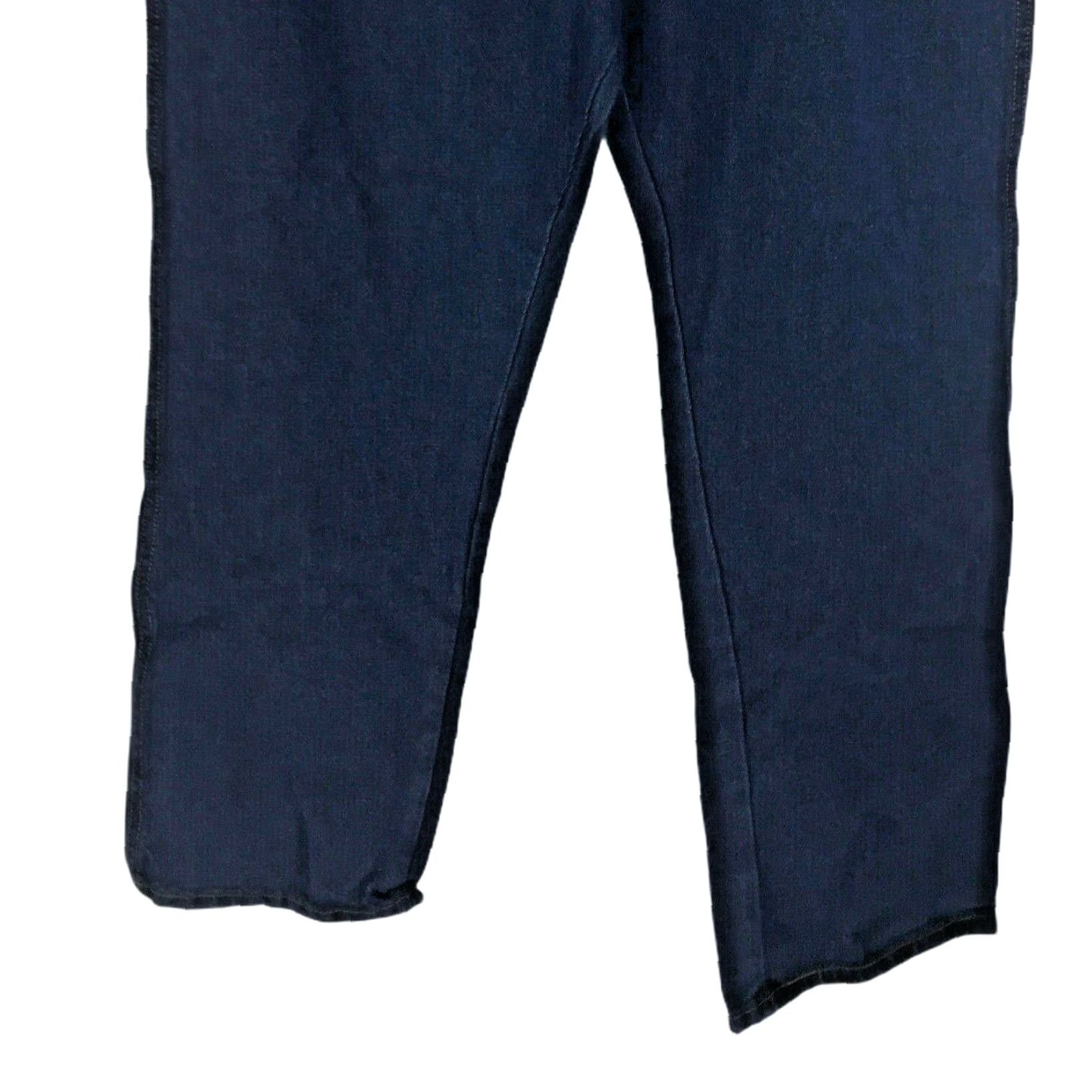 Wrangler Rustler Wrangler Mens Classic Fit Denim Blue Straight Jeans 40 Regular Waist 40 Inseam 30 Rise High 12in Belt Loops Pockets Denim Blue Size US 40 / EU 56 - 5 Thumbnail