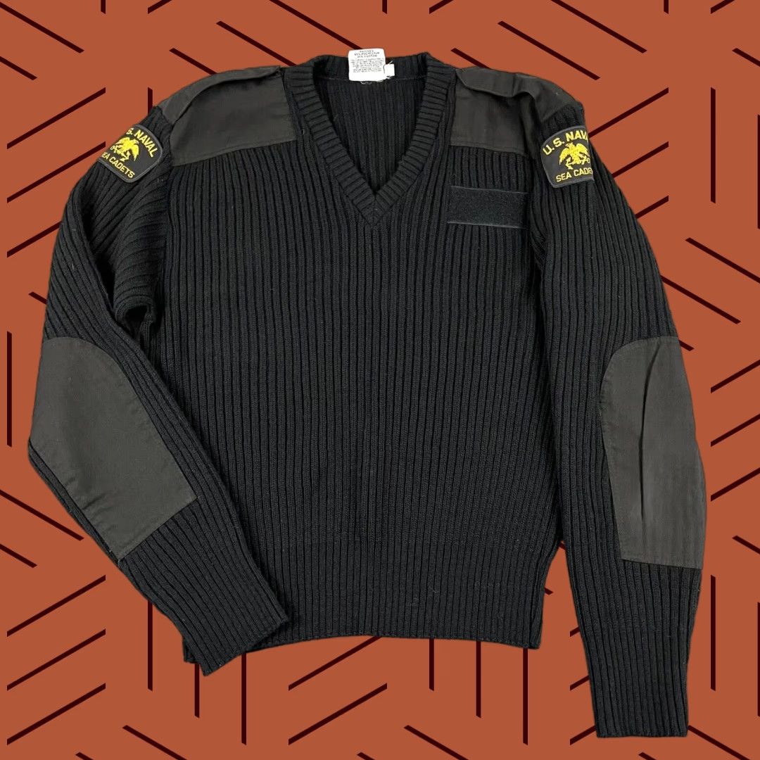 Vintage JACK YOUNG Sweater Mens 2XL Black Wool Pullover Patches US NAVAL SEA CADETS VTG Size US XXL / EU 58 / 5 - 1 Thumbnail