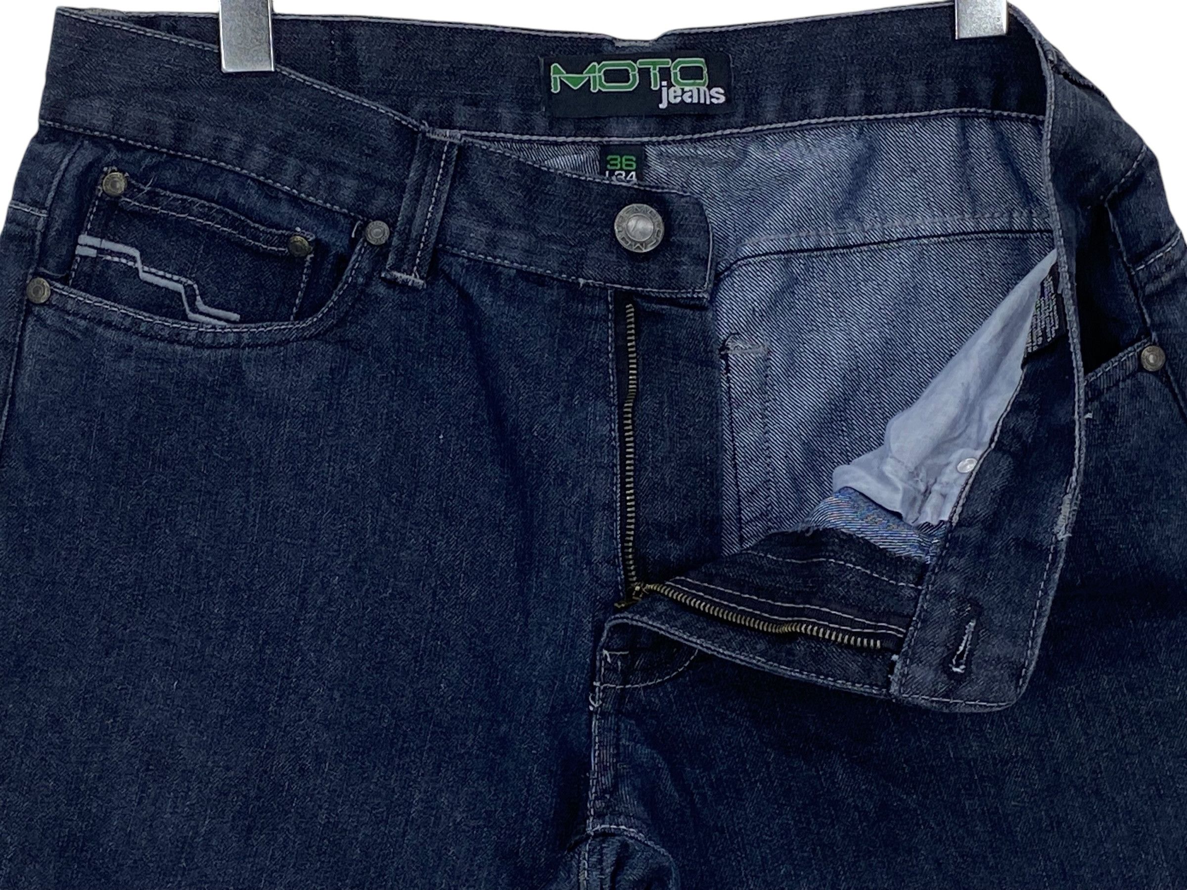 Japanese Brand Moto Baggy Denim Jeans Size US 34 / EU 50 - 9 Thumbnail