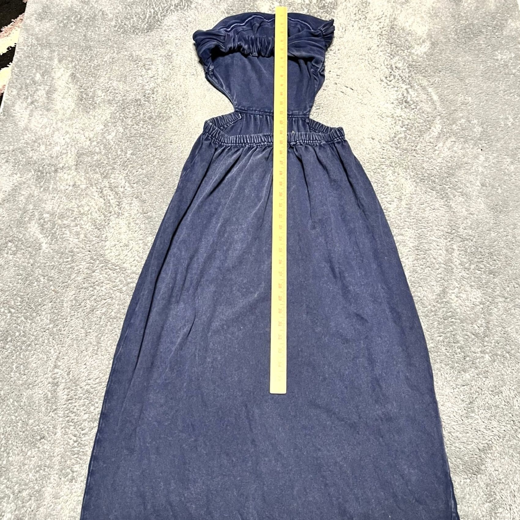 Free People Free People Dress Maxi Dress Strapless Tangelica Blue Slit Womens M Size M / US 6-8 / IT 42-44 - 7 Thumbnail