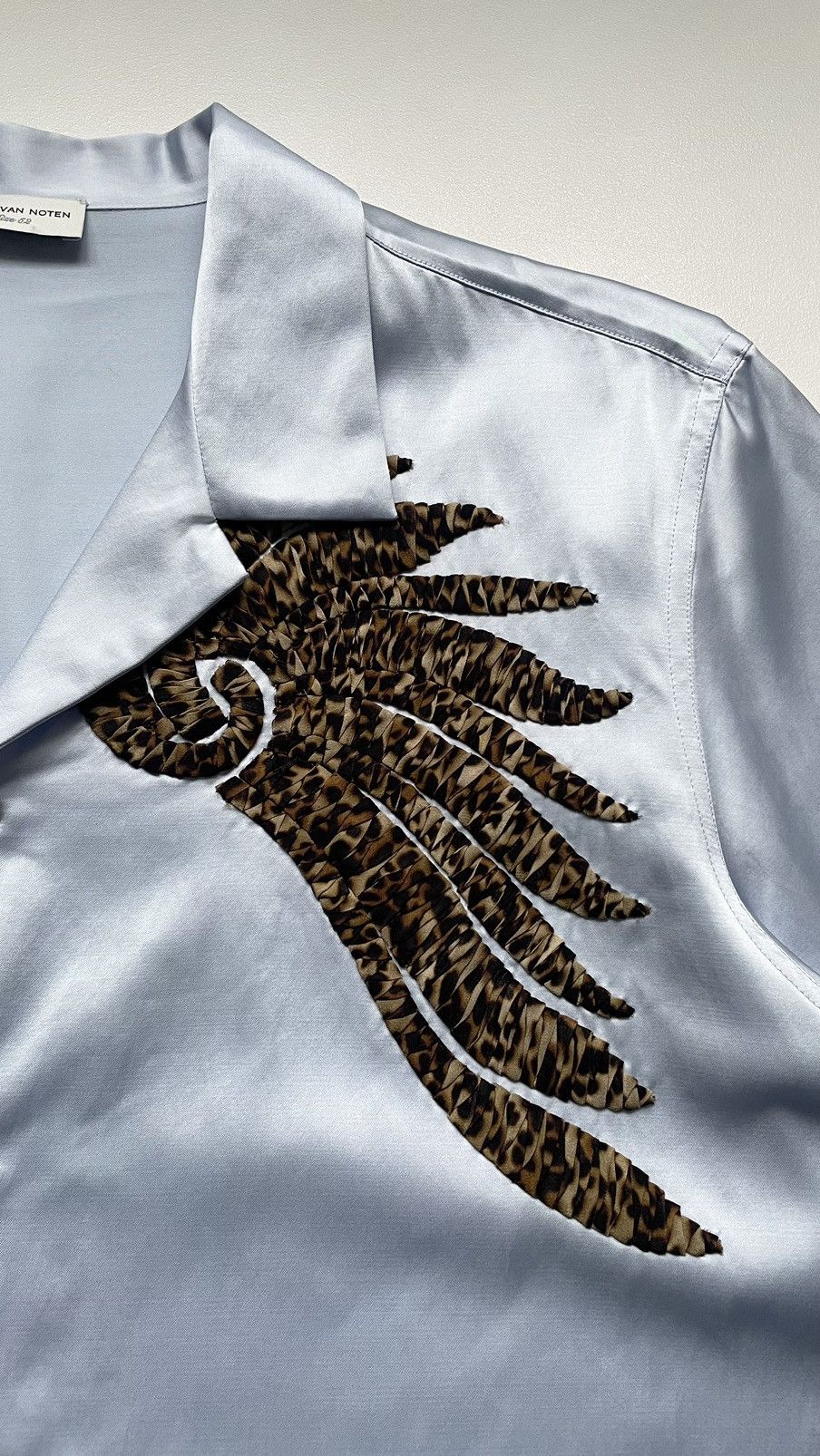 Dries Van Noten ‘Leopard Wings’ Satin Camp Collar Shirt Size US L / EU 52-54 / 3 - 7 Thumbnail