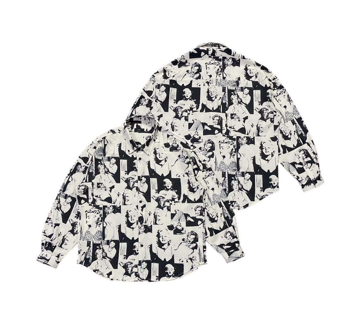 Japanese Brand Marilyn Monroe Fullprint Photo Callage Graphic Long Sleeve Size US M / EU 48-50 / 2 - 1 Thumbnail