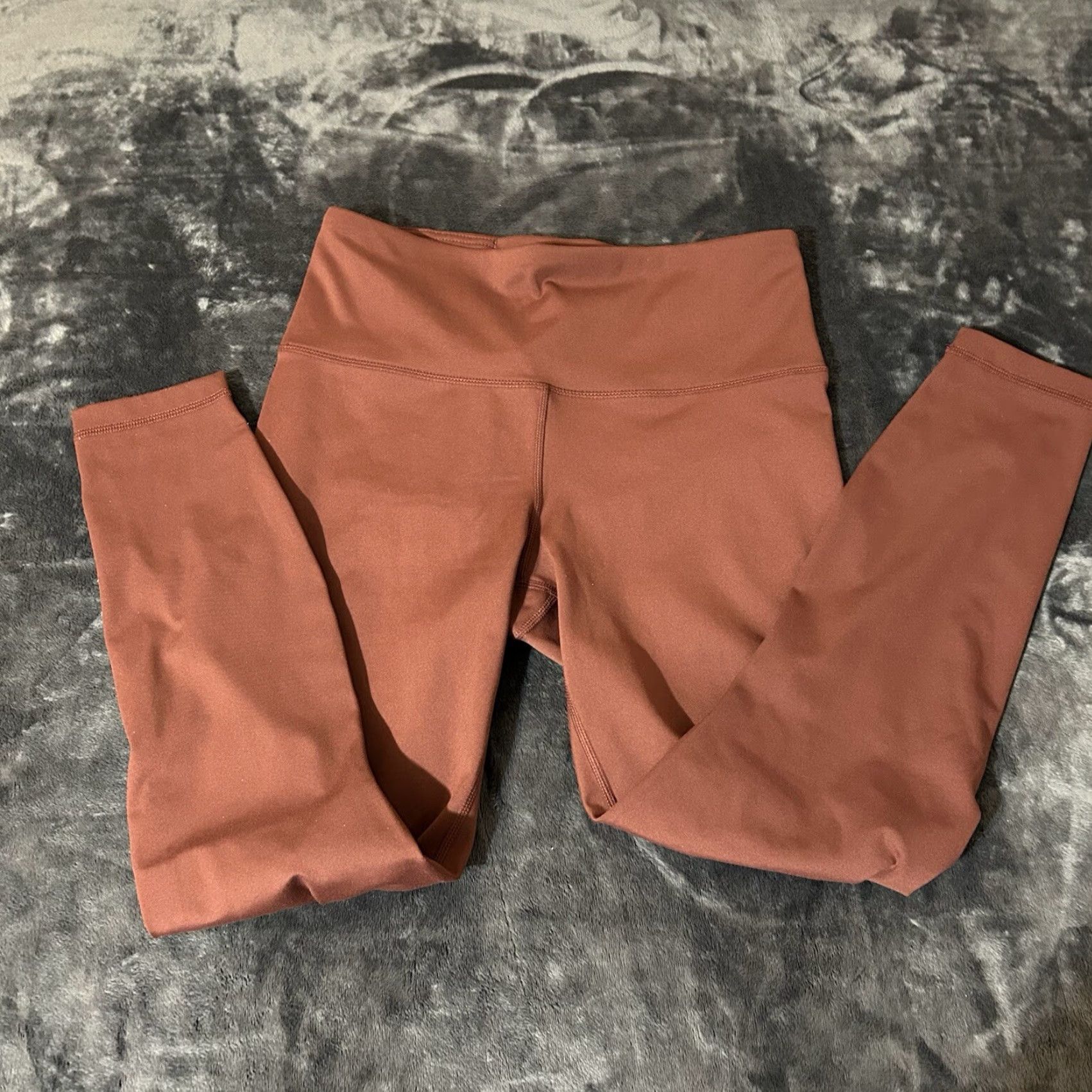 Vintage 90 Degree By Reflex Leggings Burnt Orange Women Medium Pockets Elastic Waist Yoga Pants Casual Workwear" Size 28" / US 6 / IT 42 - 4 Thumbnail